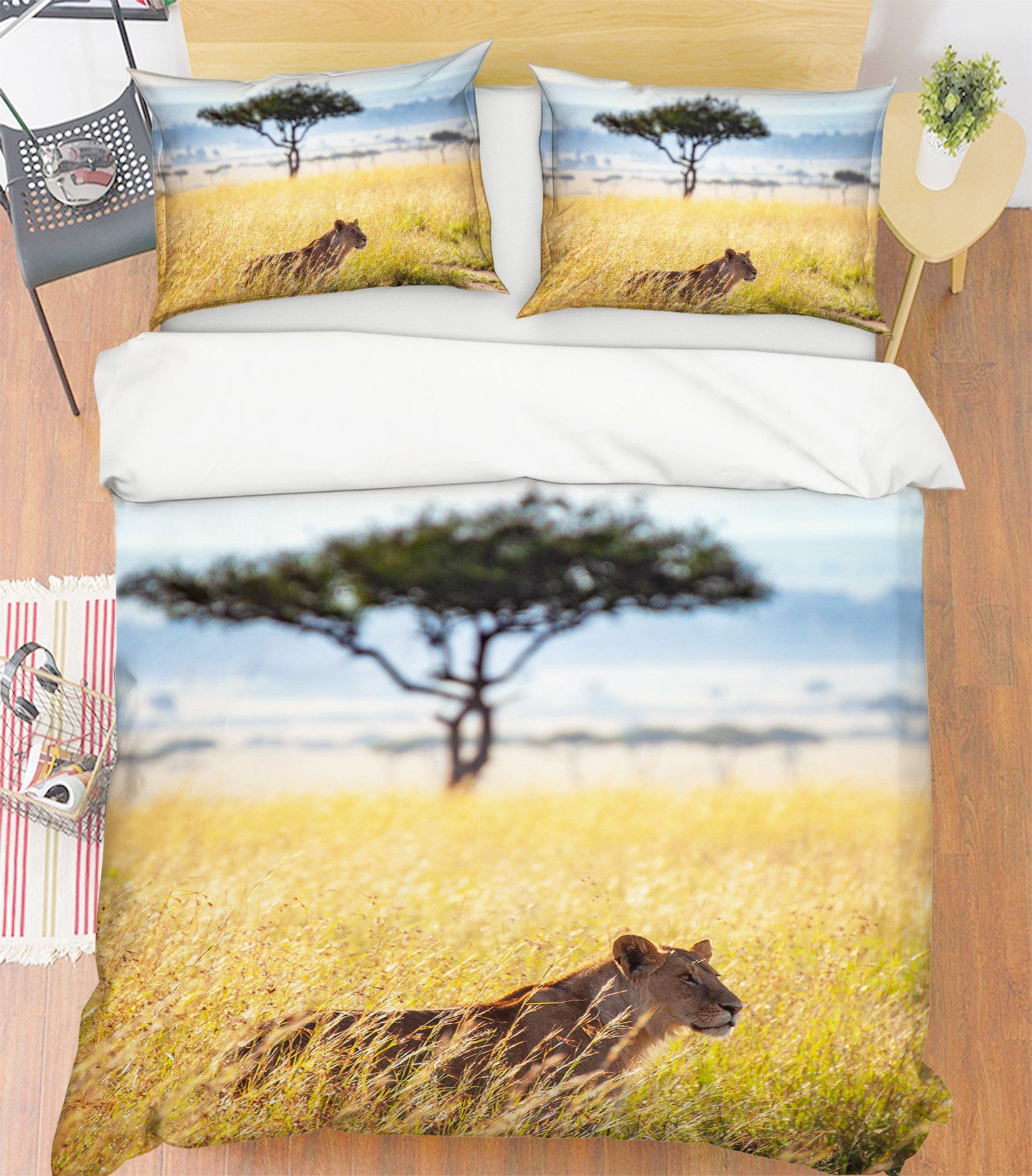 3D Prairie Cheetah 1989 Bed Pillowcases Quilt Quiet Covers AJ Creativity Home 