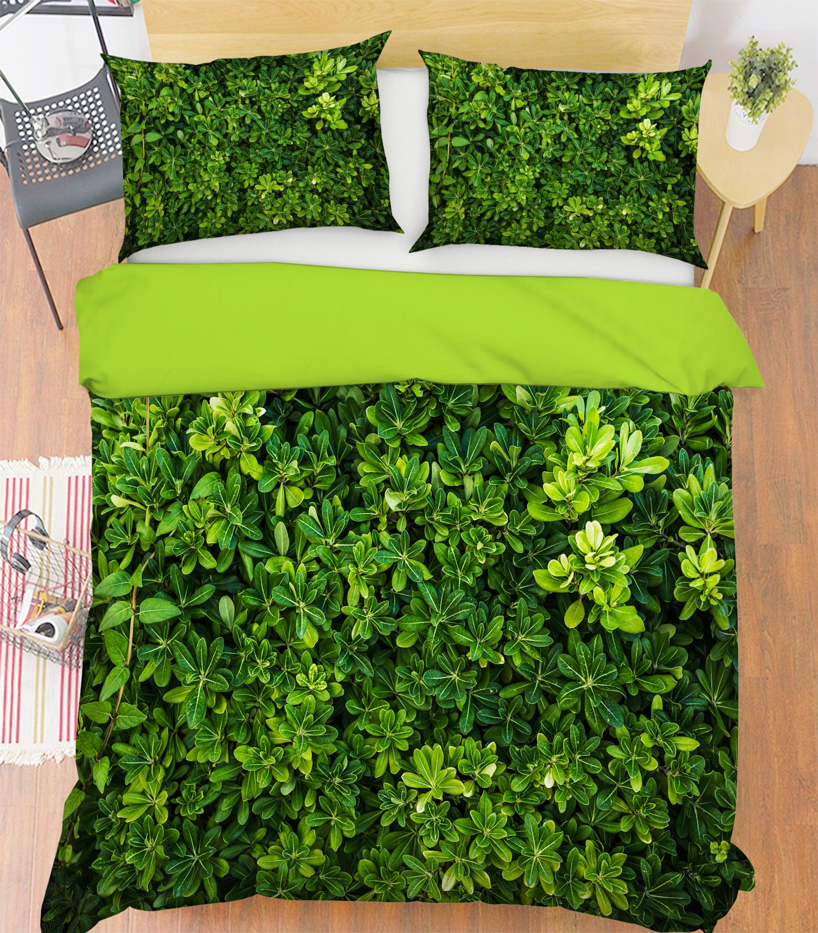 3D Leaves 59195 Bed Pillowcases Quilt
