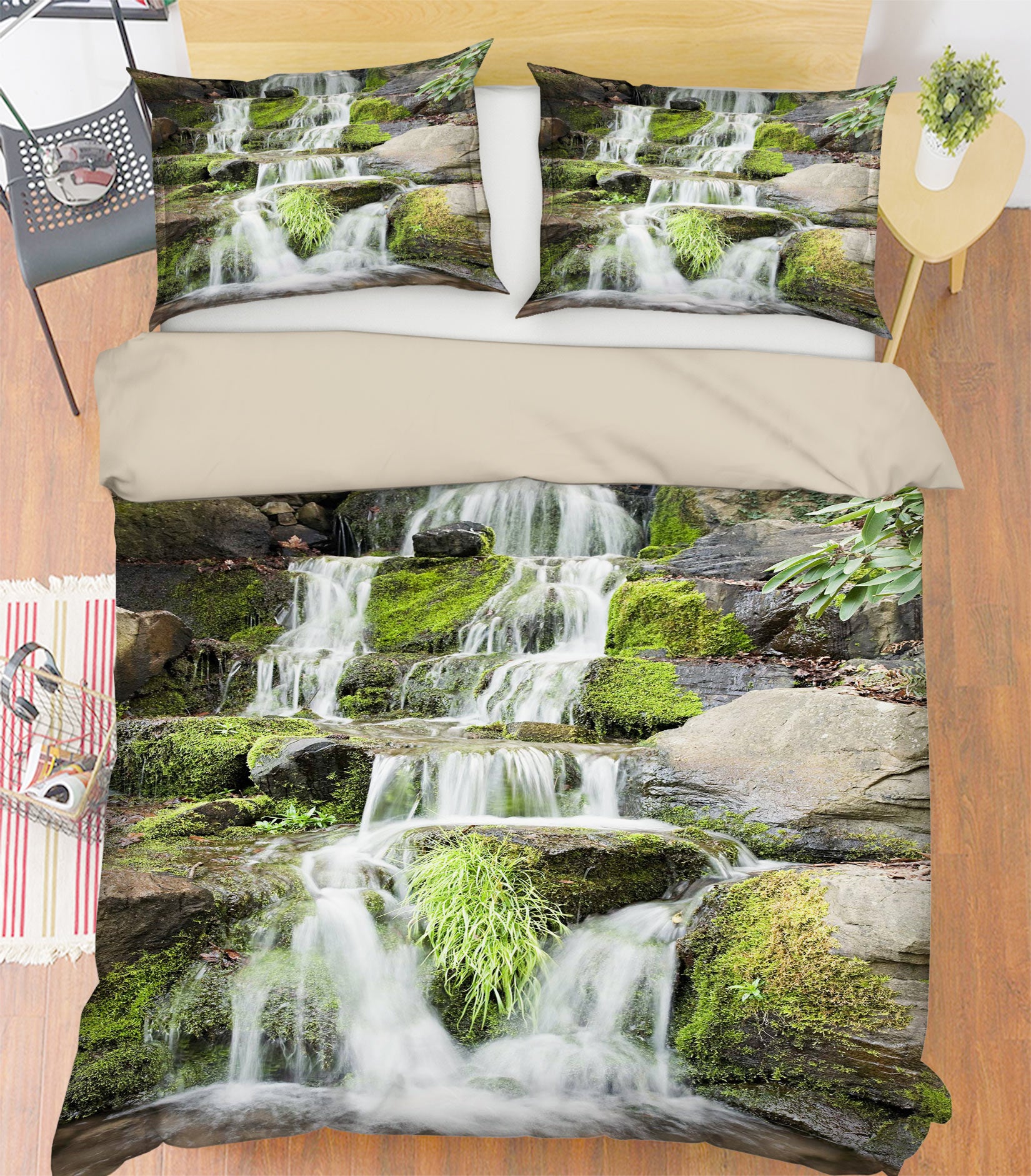 3D Running Water 16180 Bed Pillowcases Quilt