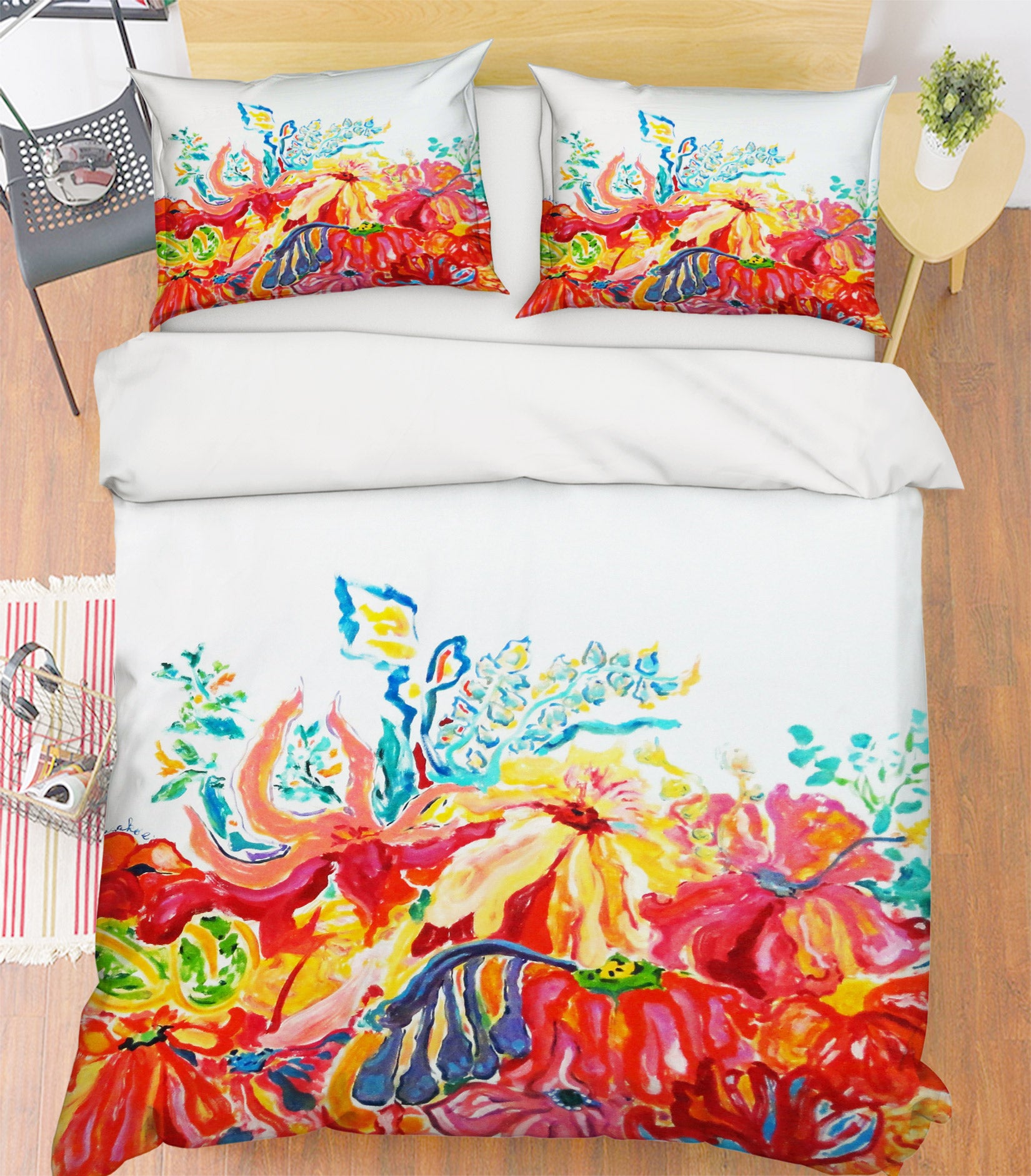 3D Red Flower 1248 Misako Chida Bedding Bed Pillowcases Quilt Cover Duvet Cover