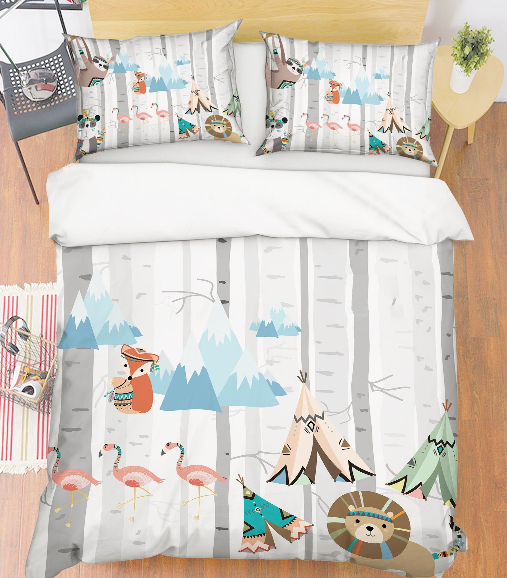 3D Little Animals 13119 Bed Pillowcases Quilt