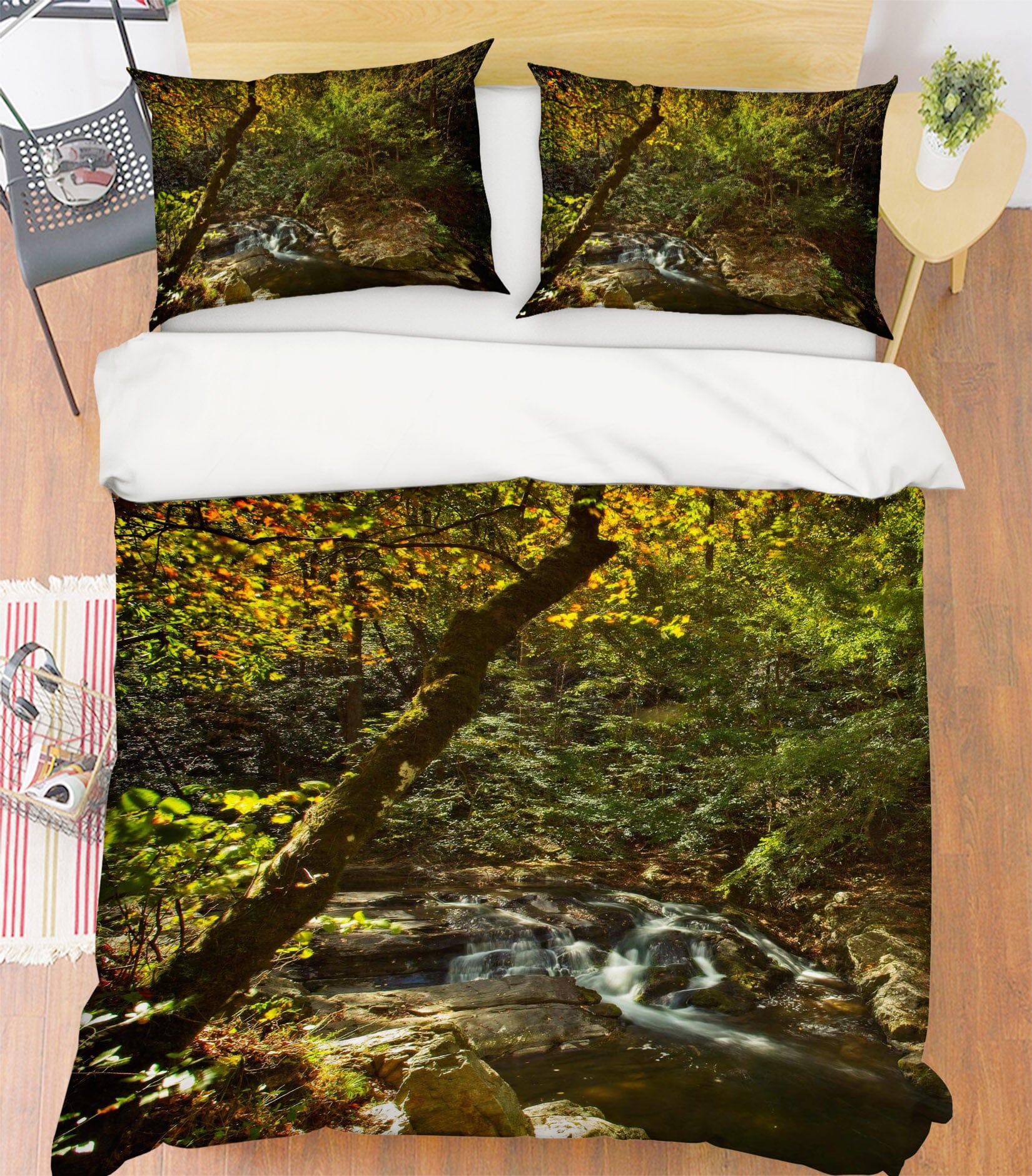 3D Tranquil Creek 2137 Kathy Barefield Bedding Bed Pillowcases Quilt Quiet Covers AJ Creativity Home 
