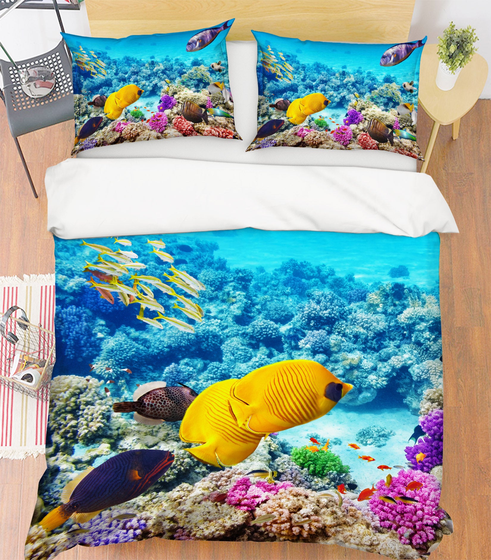 3D Sea Fish 21035 Bed Pillowcases Quilt
