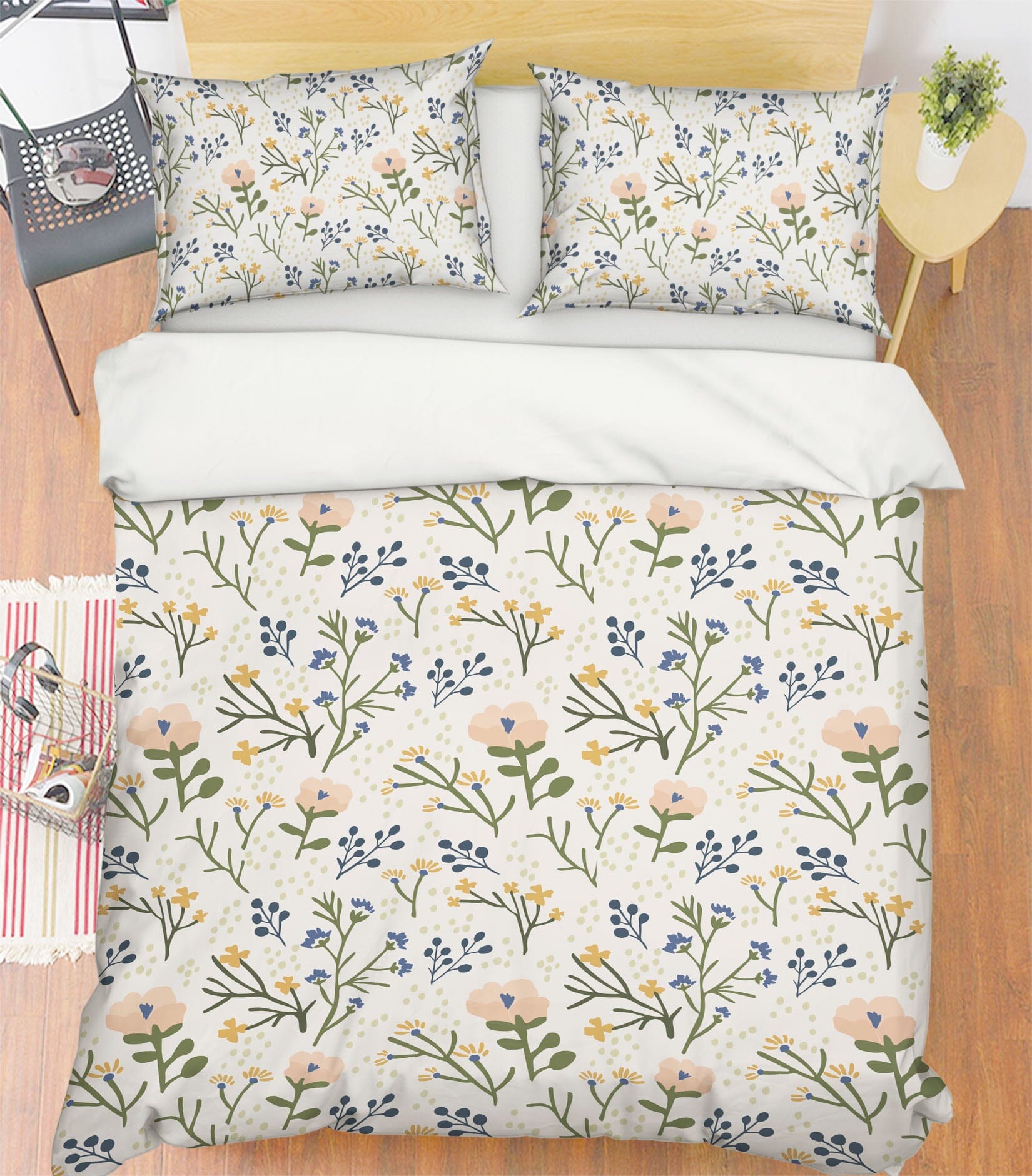 3D Colored Flowers 2109 Jillian Helvey Bedding Bed Pillowcases Quilt Quiet Covers AJ Creativity Home 