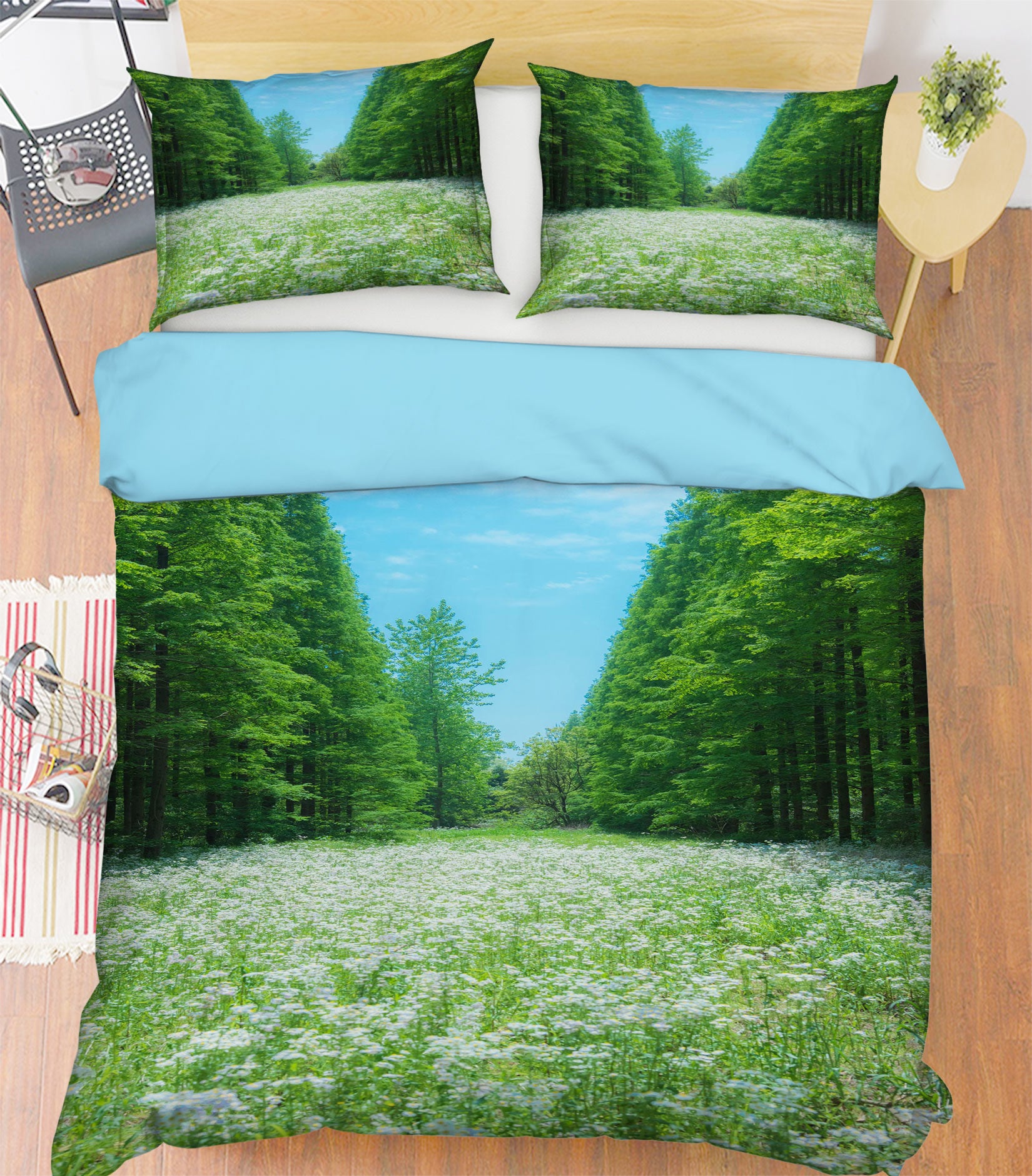 3D Forest Path 16171 Bed Pillowcases Quilt
