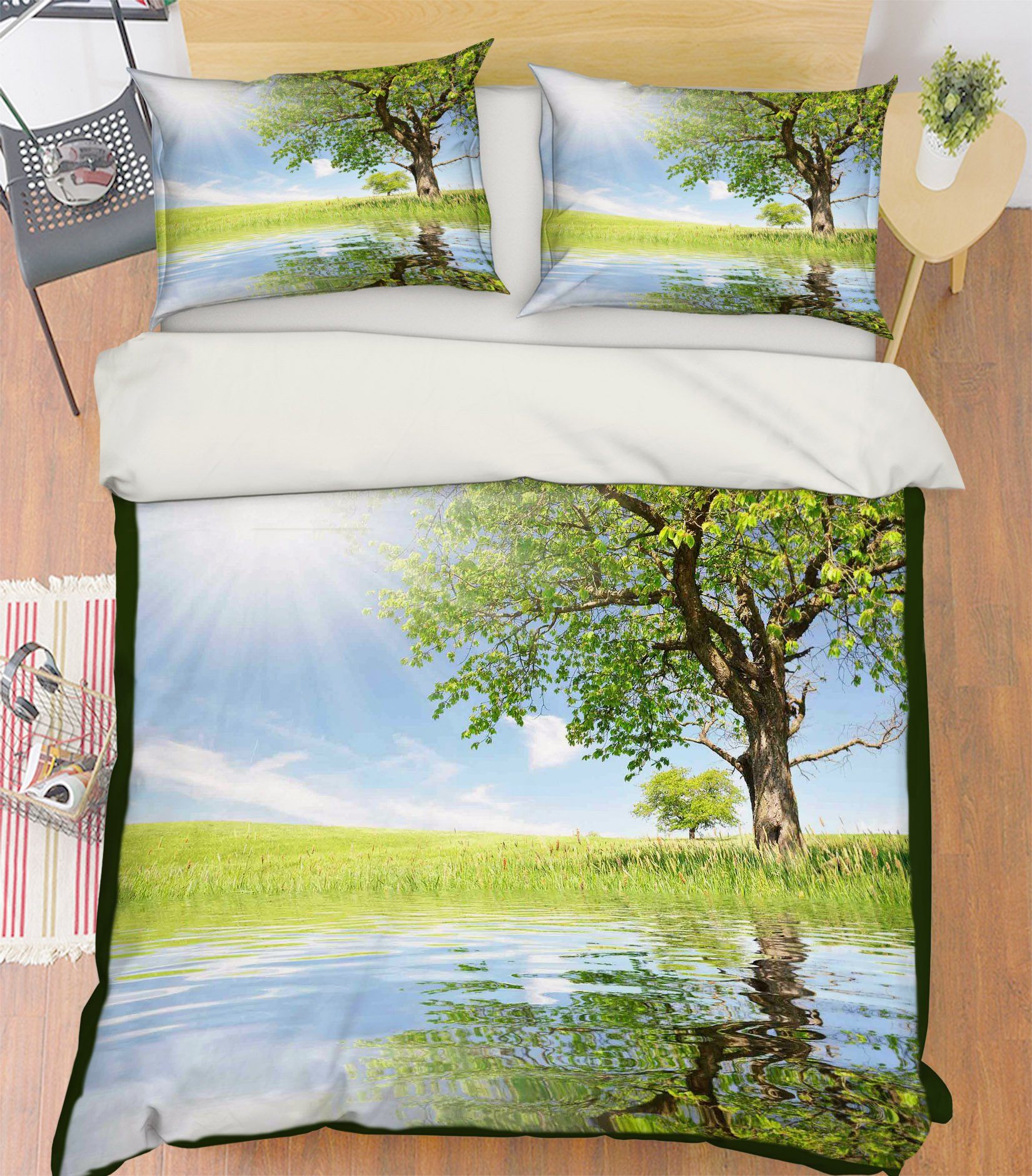 3D Sunny Tree 183 Bed Pillowcases Quilt Wallpaper AJ Wallpaper 