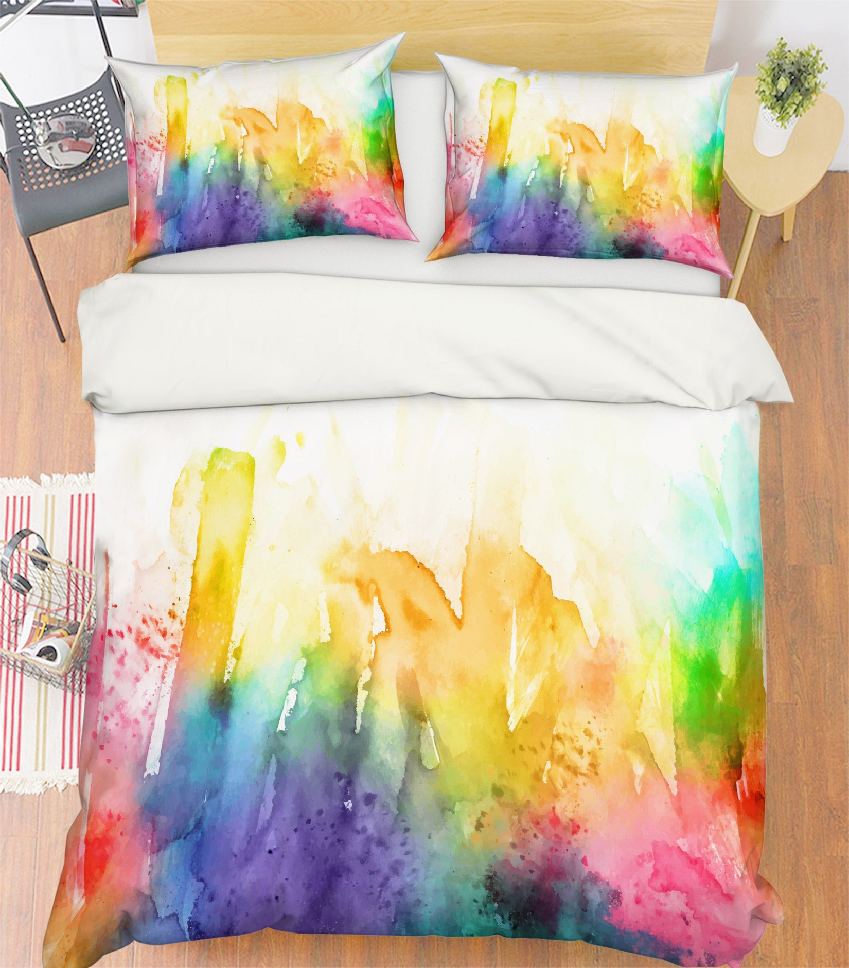 3D Color Ink 60063 Bed Pillowcases Quilt