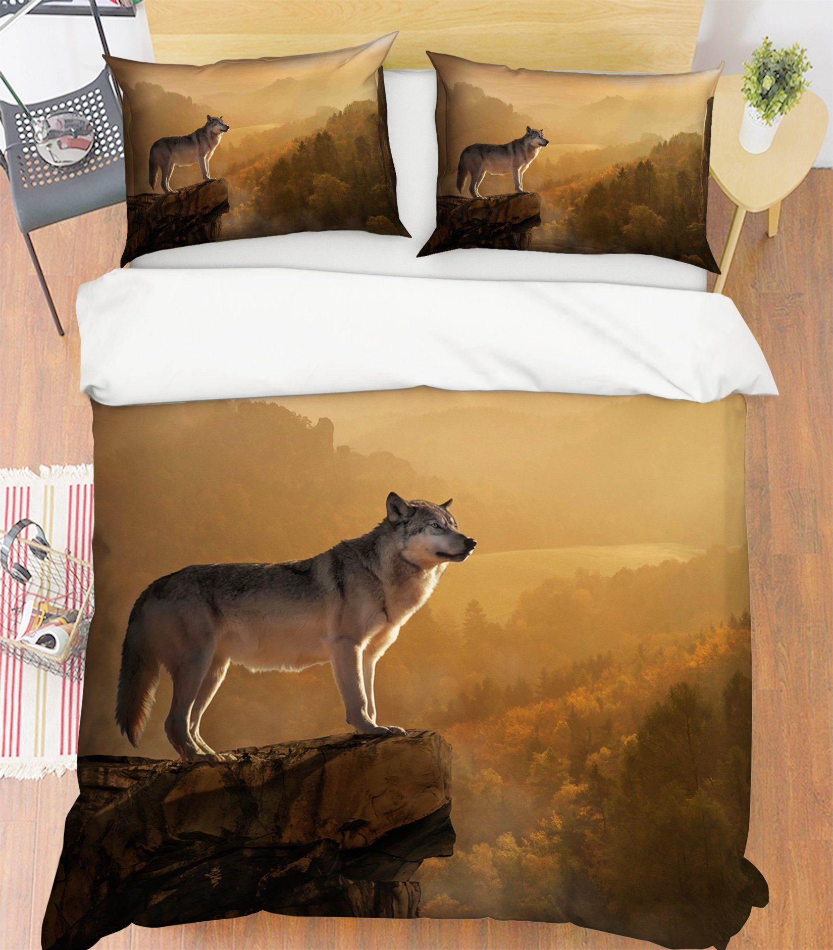 3D Wolf 2012 Bed Pillowcases Quilt Quiet Covers AJ Creativity Home 