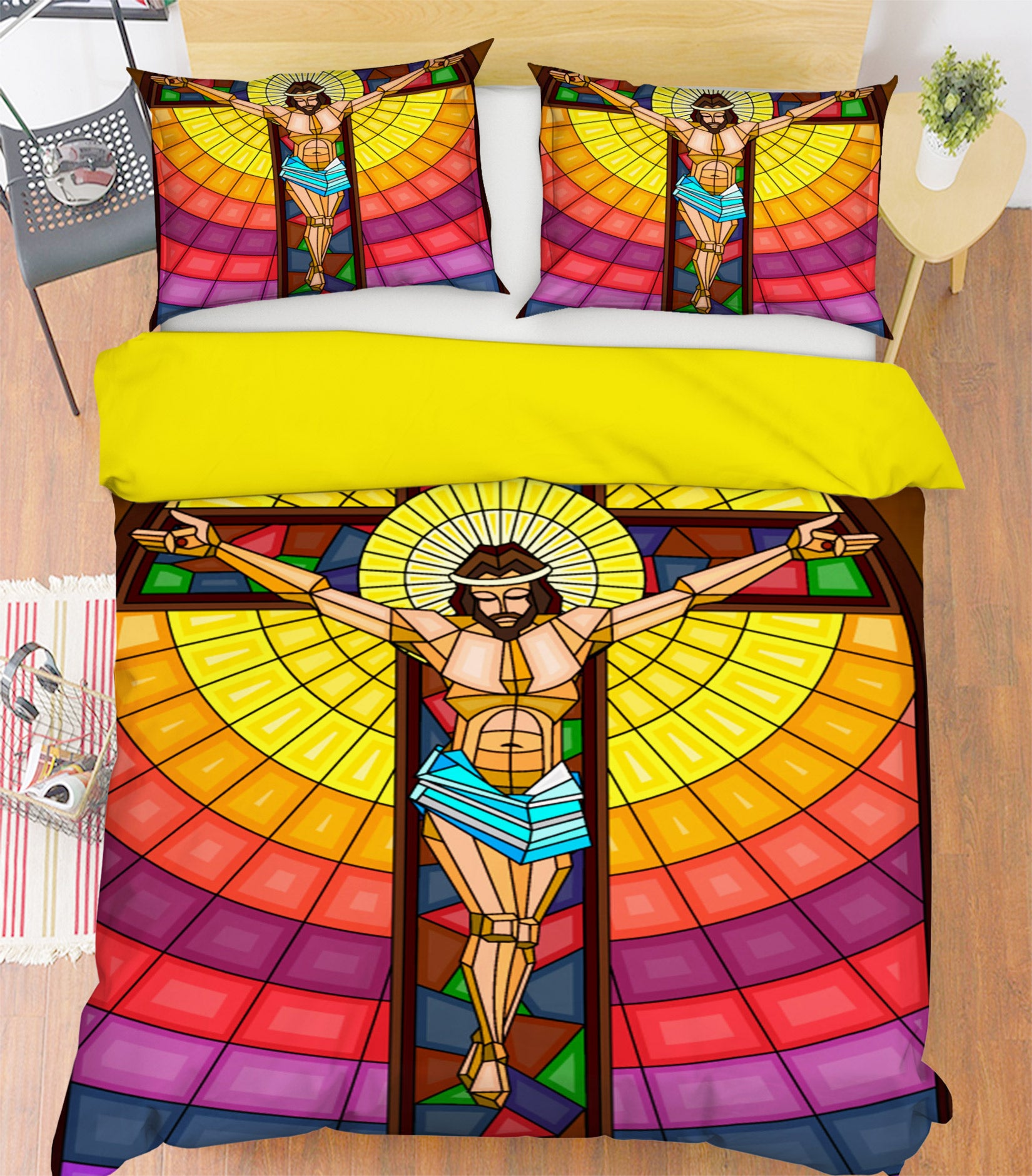 3D Statue Of Jesus 13164 Bed Pillowcases Quilt