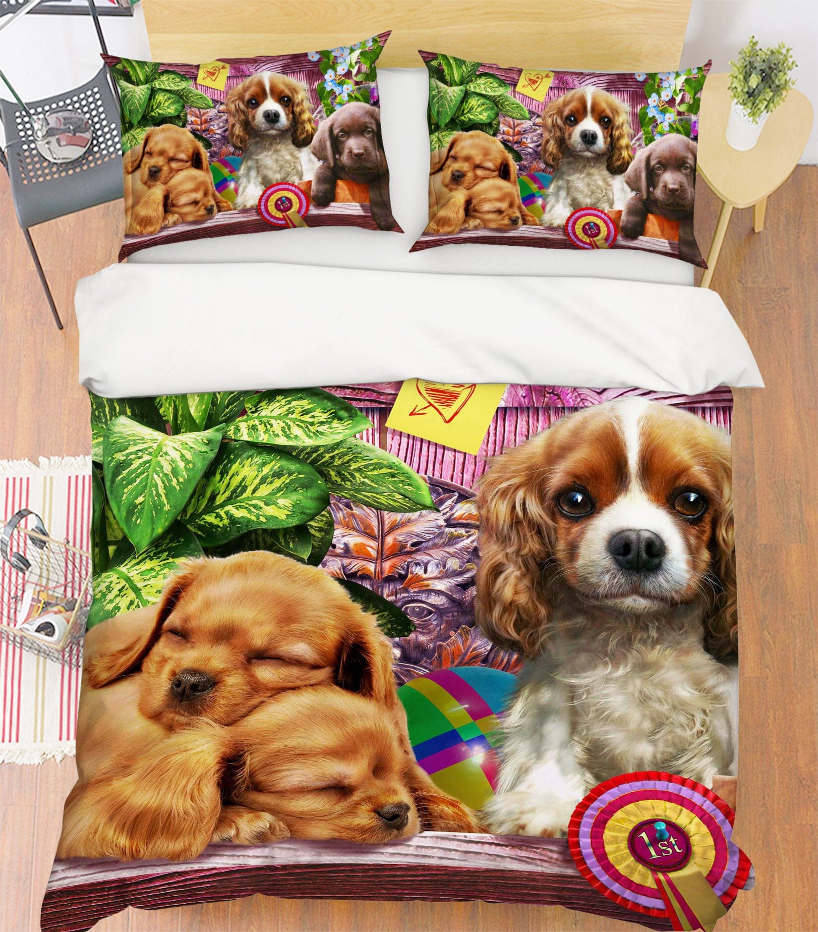 3D Cute Dog 2108 Adrian Chesterman Bedding Bed Pillowcases Quilt Quiet Covers AJ Creativity Home 