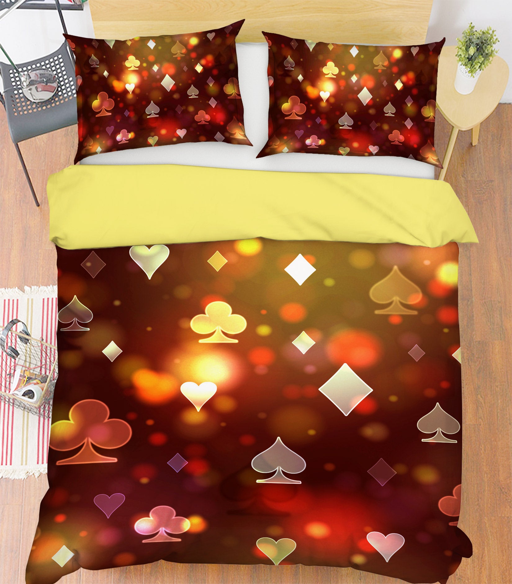 3D Playing Card Pattern 14020 Bed Pillowcases Quilt