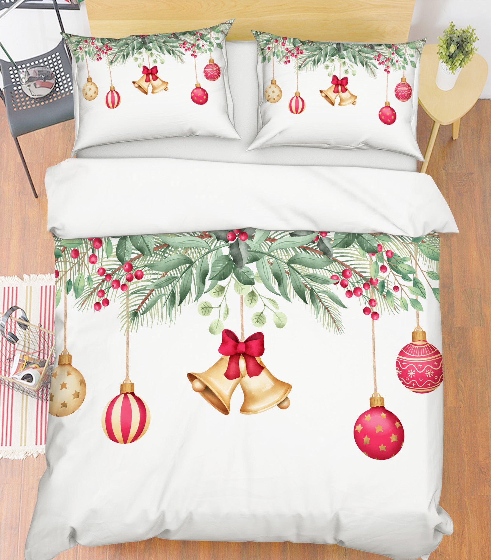 3D Ball Bell Pendant 60232 Bed Pillowcases Quilt