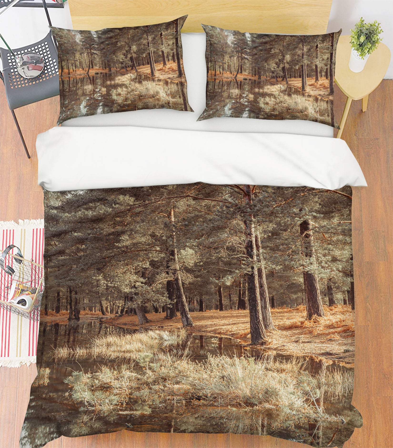 3D Pine Forest 7173 Assaf Frank Bedding Bed Pillowcases Quilt Cover Duvet Cover