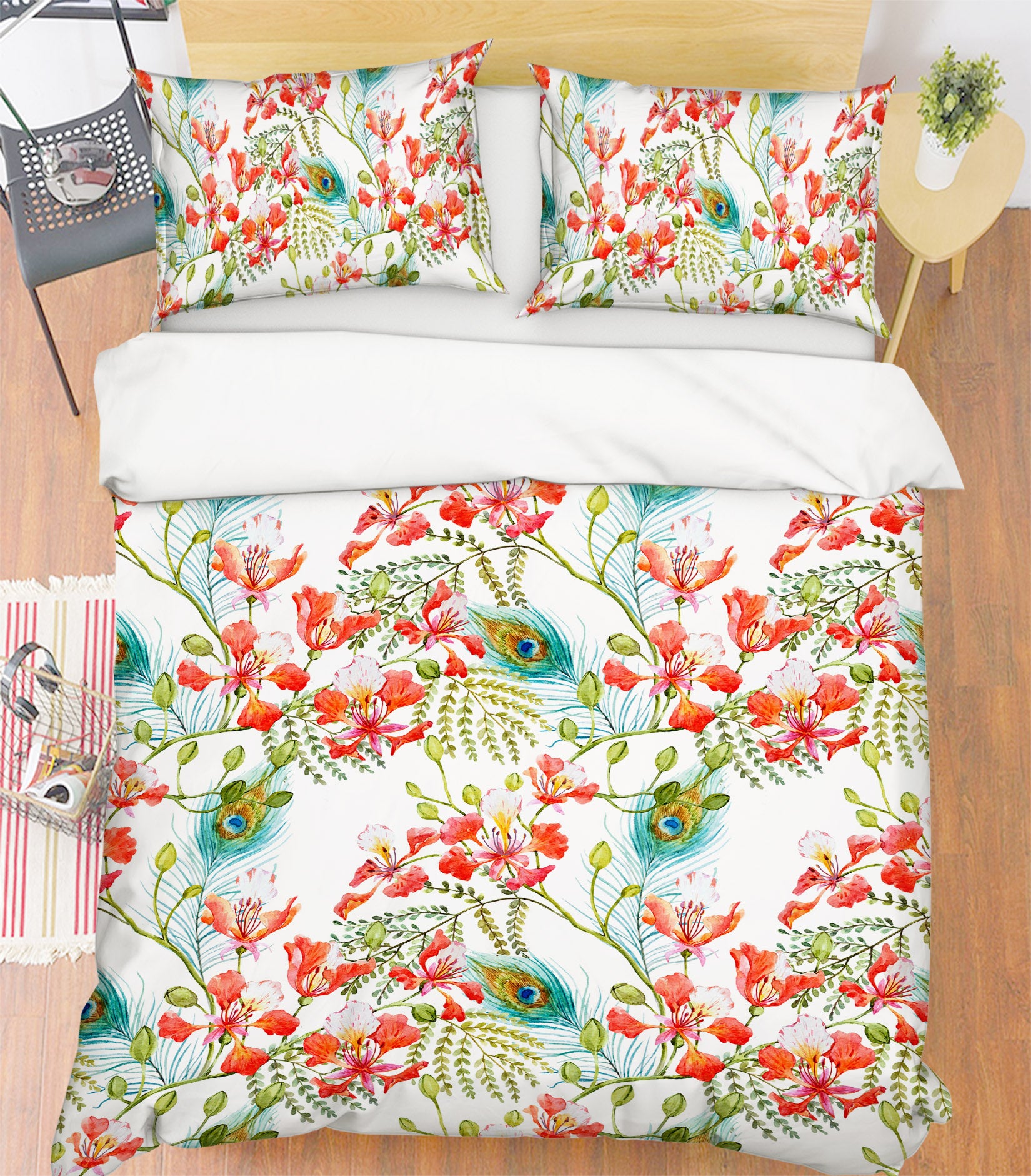 3D Flowers 14222 Bed Pillowcases Quilt