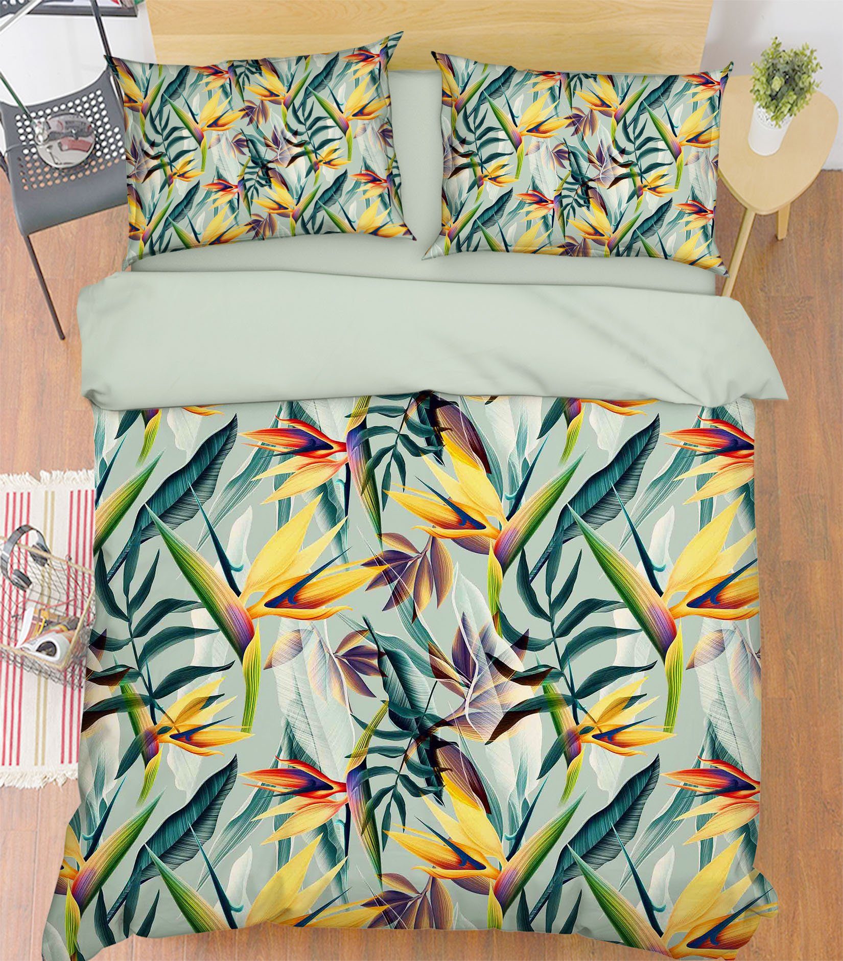3D Strelitzia Flowers 197 Bed Pillowcases Quilt Wallpaper AJ Wallpaper 