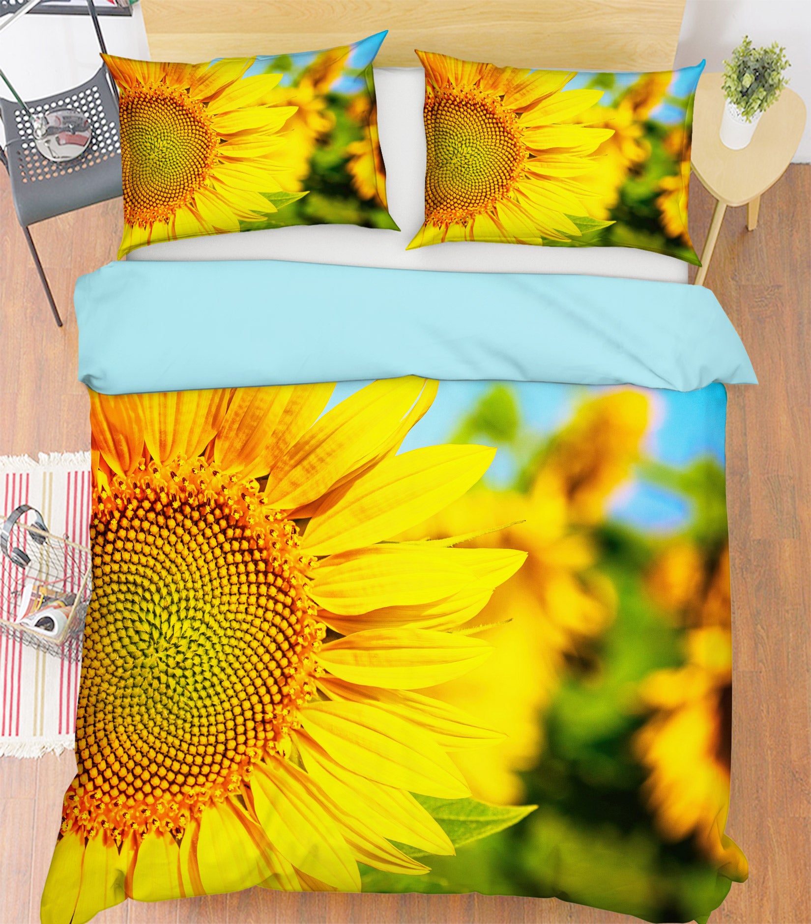 3D Sunflower 59139 Bed Pillowcases Quilt