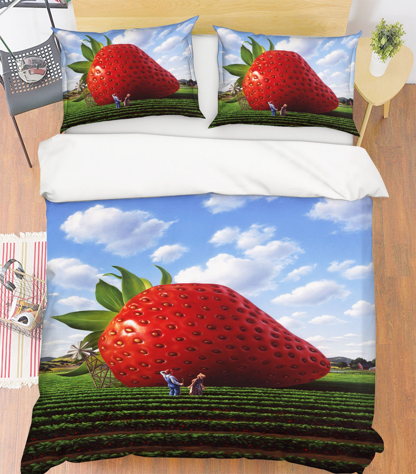 3D Giant Strawberry 86027 Jerry LoFaro bedding Bed Pillowcases Quilt