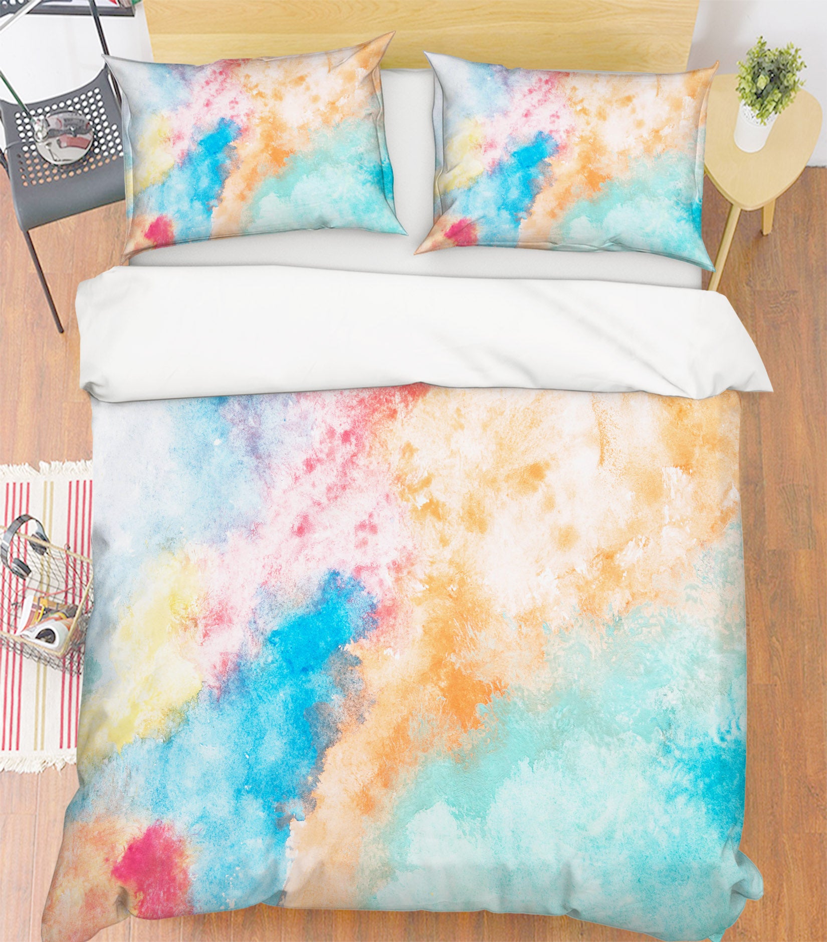 3D Color Pattern 60189 Bed Pillowcases Quilt
