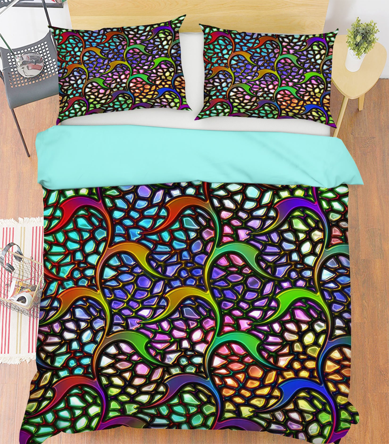 3D Pattern Lines 14085 Bed Pillowcases Quilt