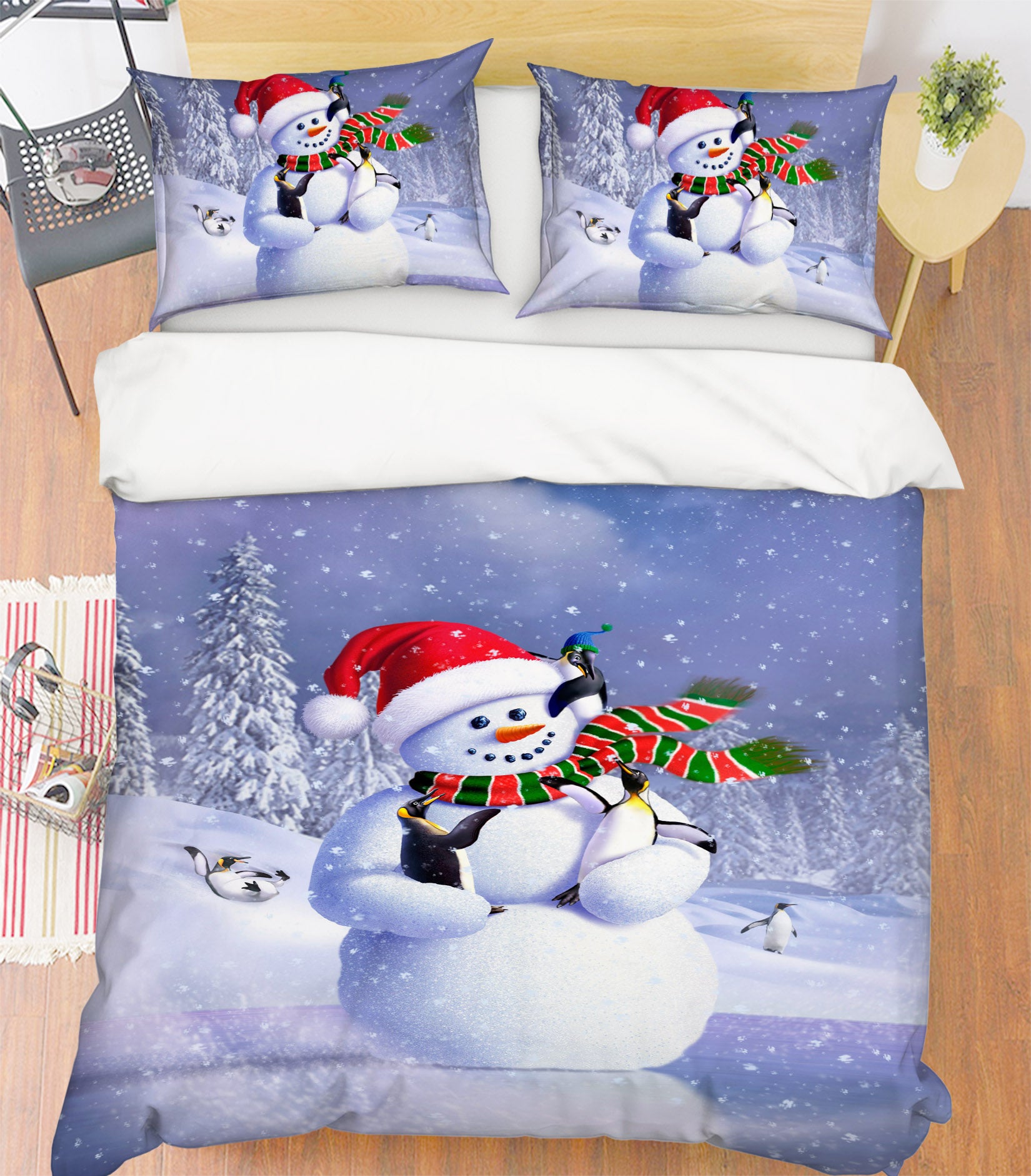 3D Snowman 86045 Jerry LoFaro bedding Bed Pillowcases Quilt