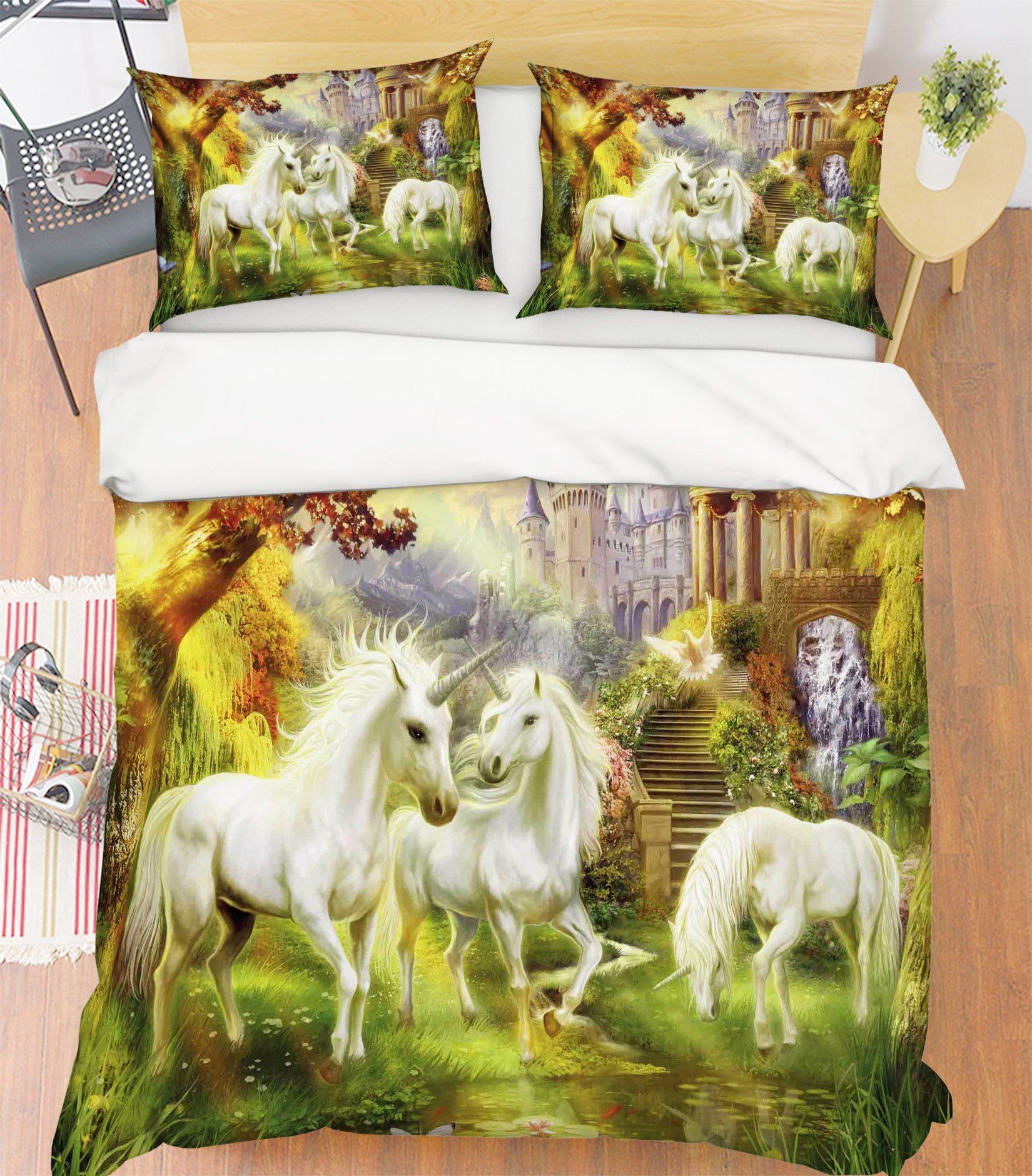 3D Unicorn River 248 Bed Pillowcases Quilt Wallpaper AJ Wallpaper 