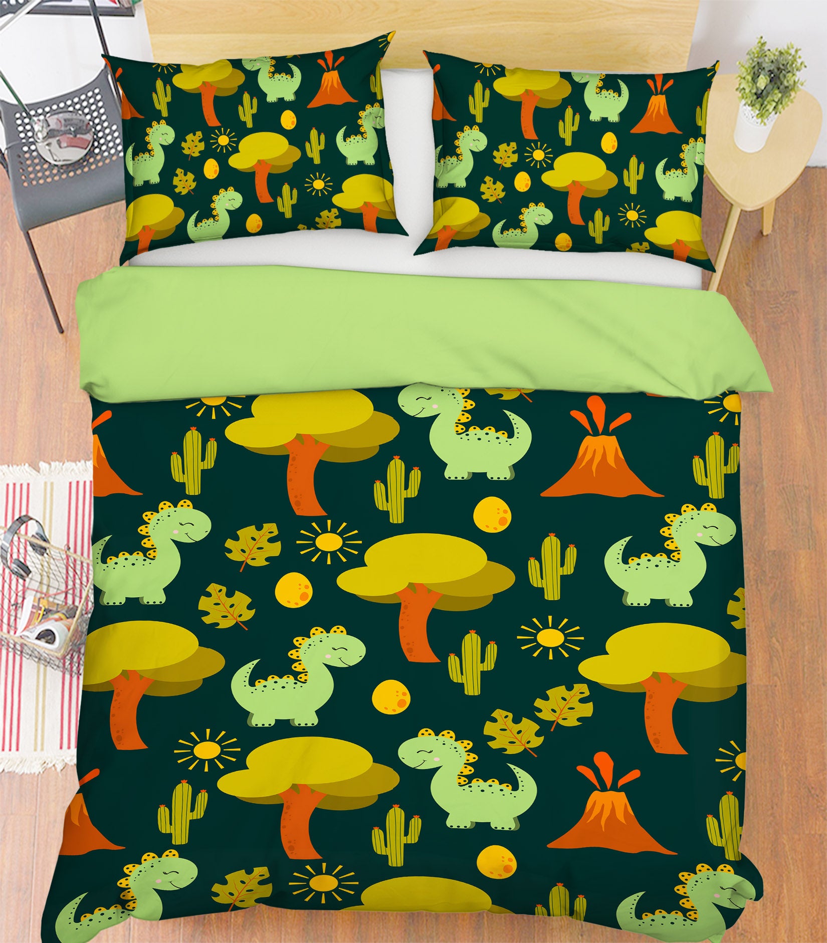3D Tree Cactus Dinosaur 61095 Bed Pillowcases Quilt