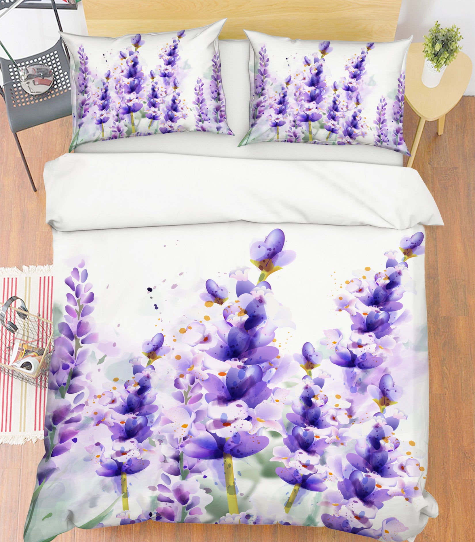 3D Wisteria Flower 60168 Bed Pillowcases Quilt