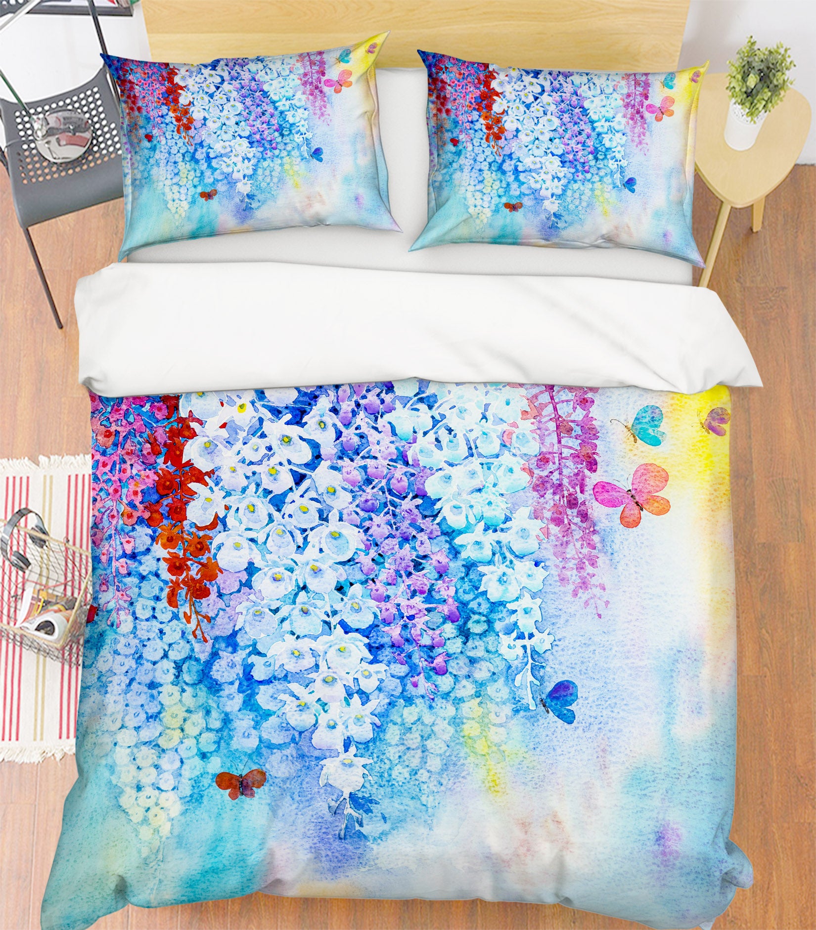 3D Flower Willow 60120 Bed Pillowcases Quilt