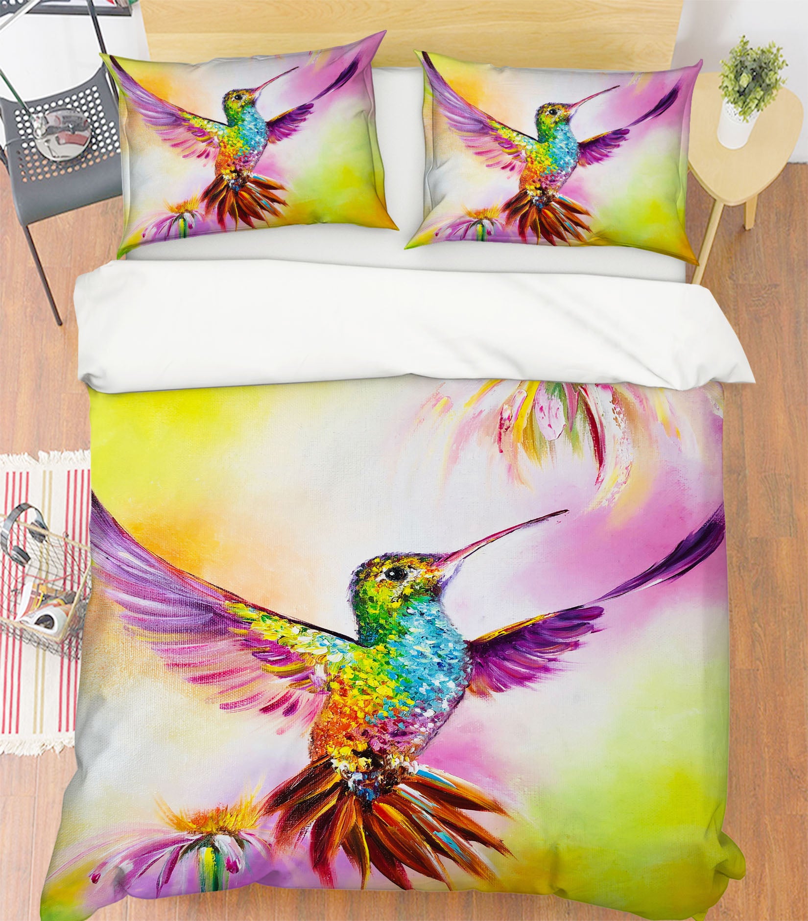 3D Colorful Hummingbird 551 Skromova Marina Bedding Bed Pillowcases Quilt