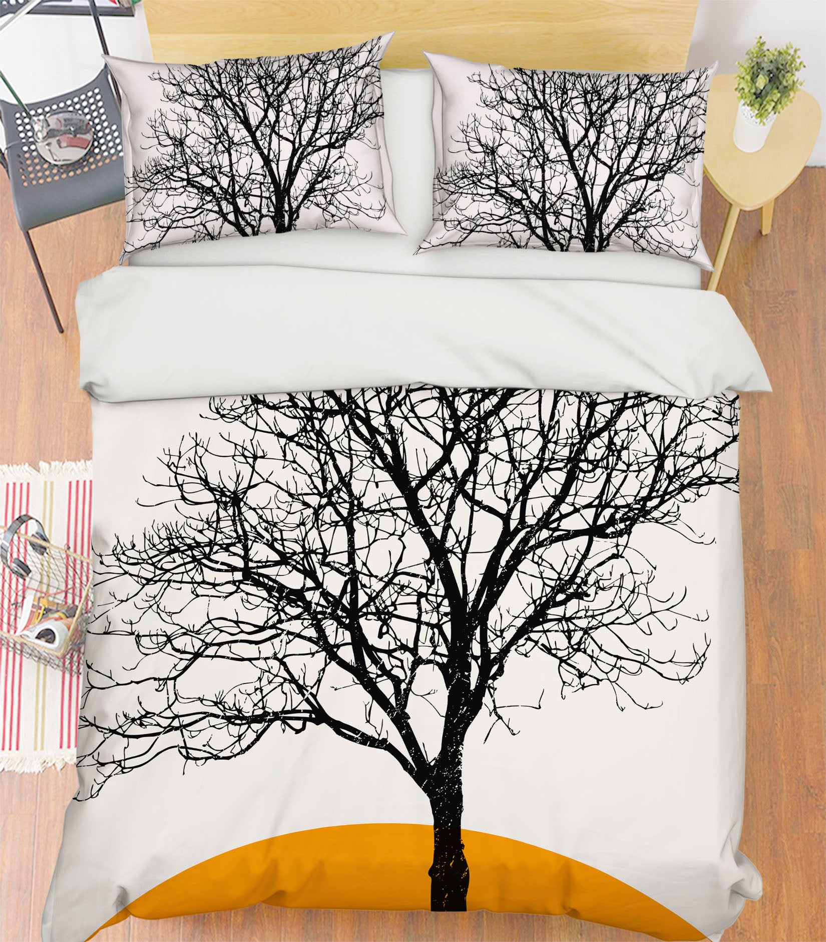 3D Black Tree Moon 220 Boris Draschoff Bedding Bed Pillowcases Quilt
