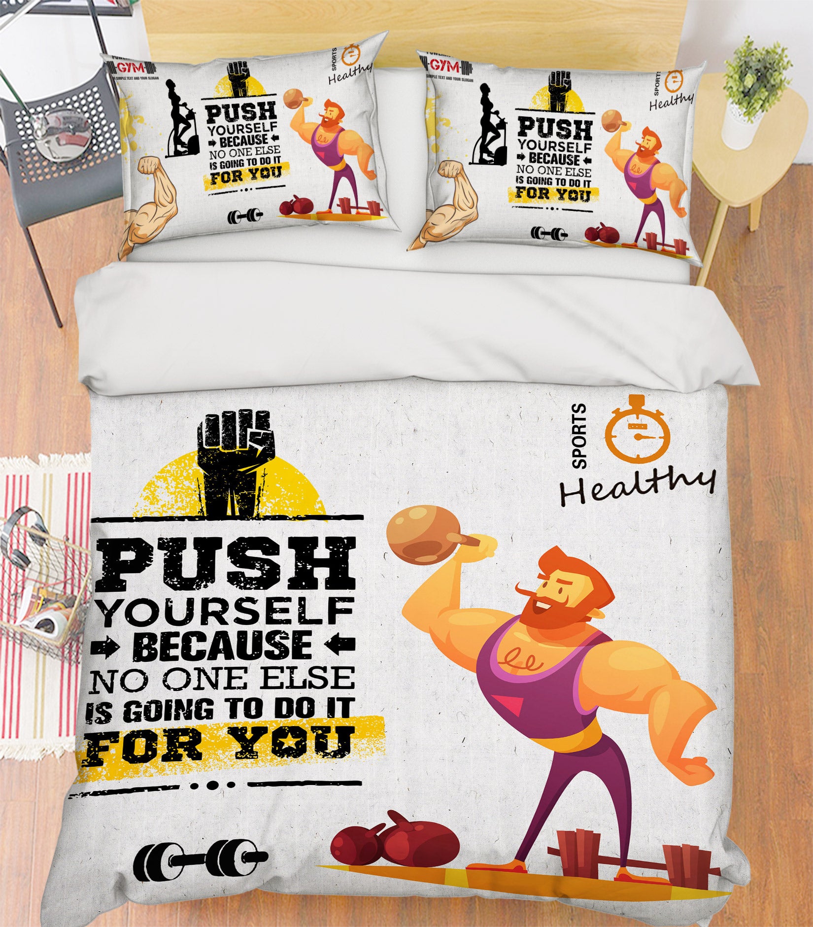 3D Weightlifting 14125 Bed Pillowcases Quilt