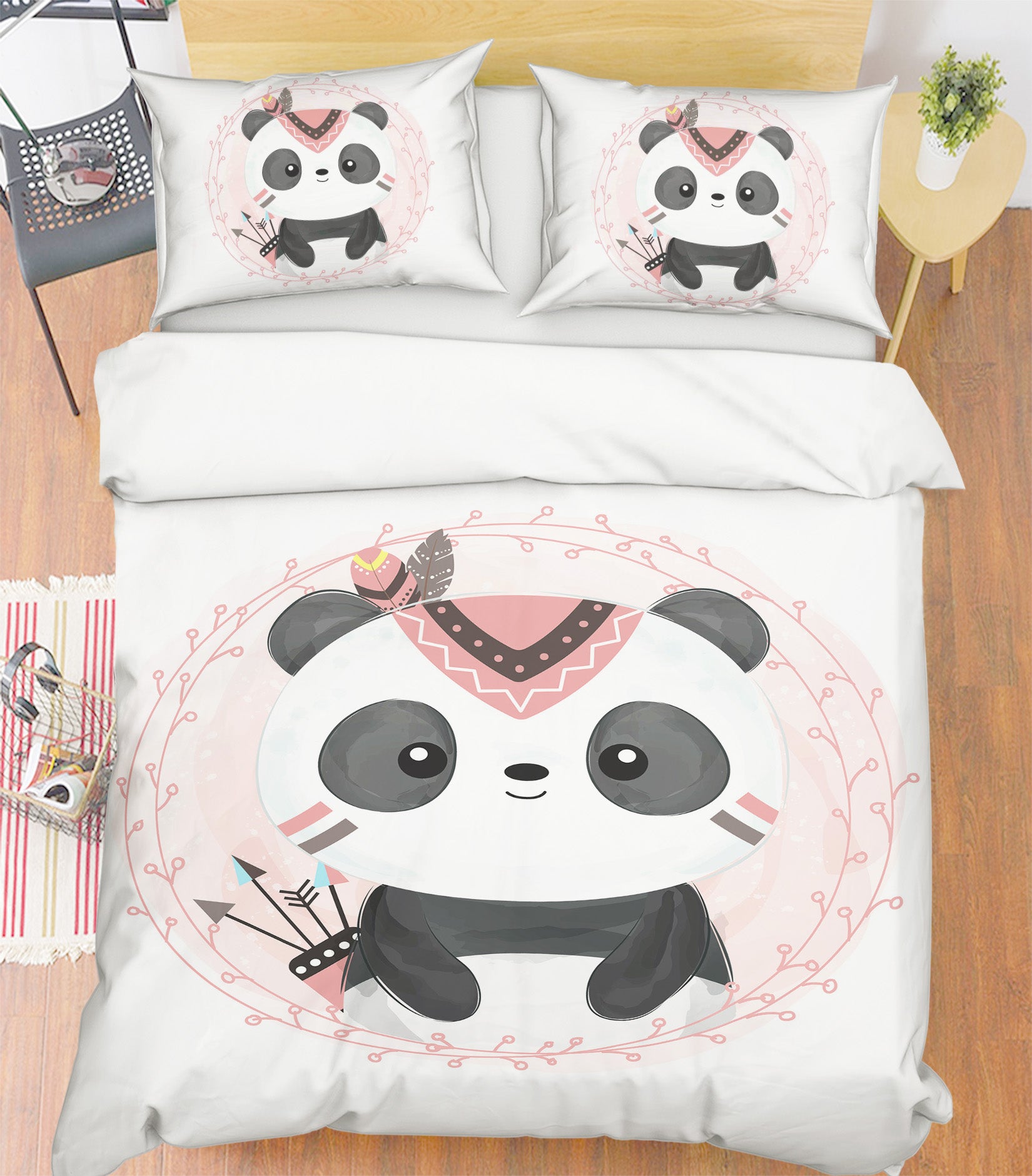 3D Panda 58211 Bed Pillowcases Quilt