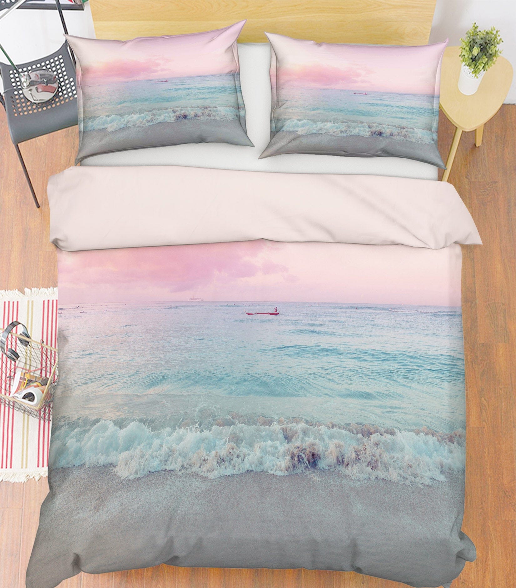 3D Sea And Sky 2006 Noirblanc777 Bedding Bed Pillowcases Quilt Quiet Covers AJ Creativity Home 