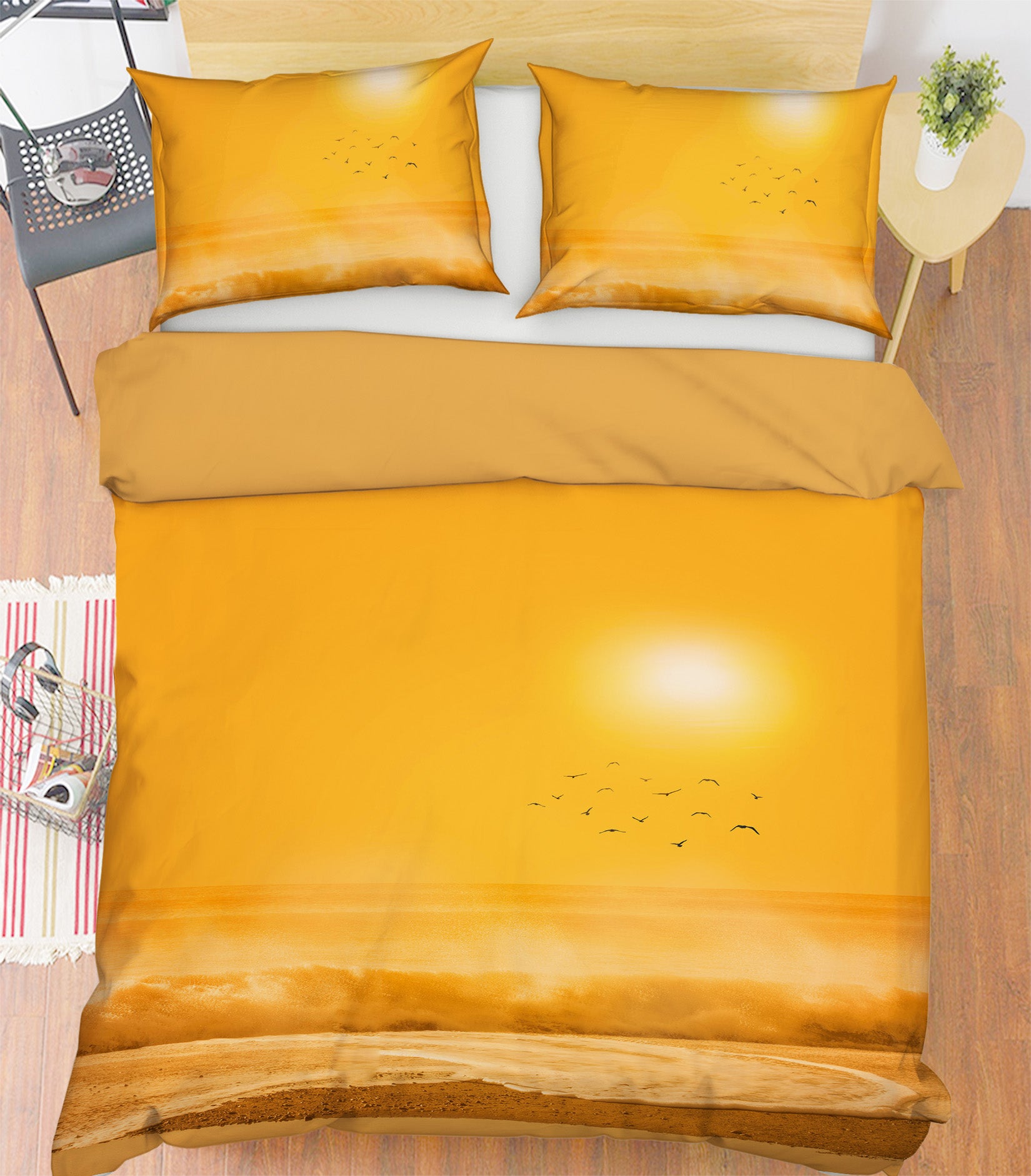 3D Yellow Sun 112 Marco Carmassi Bedding Bed Pillowcases Quilt