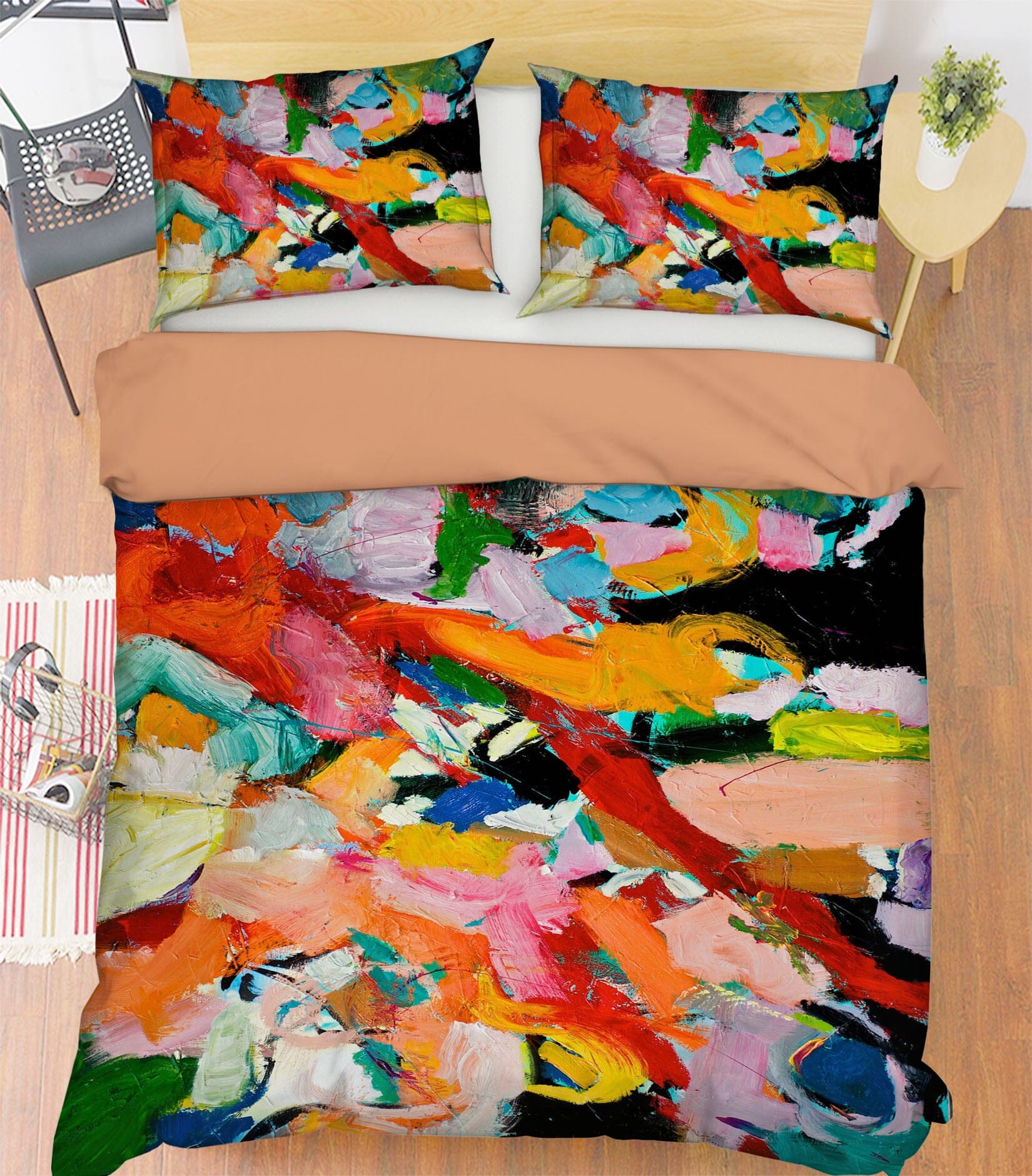 3D Color Graffiti 123 Allan P. Friedlander Bedding Bed Pillowcases Quilt Quiet Covers AJ Creativity Home 