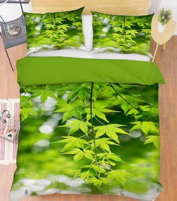 3D Leaves 16147 Bed Pillowcases Quilt