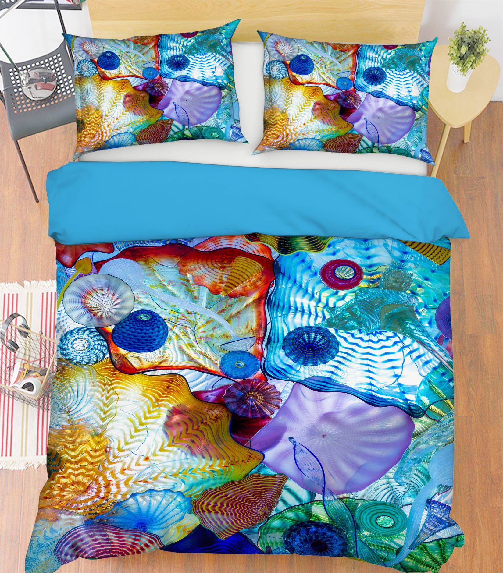 3D Shell 13173 Bed Pillowcases Quilt