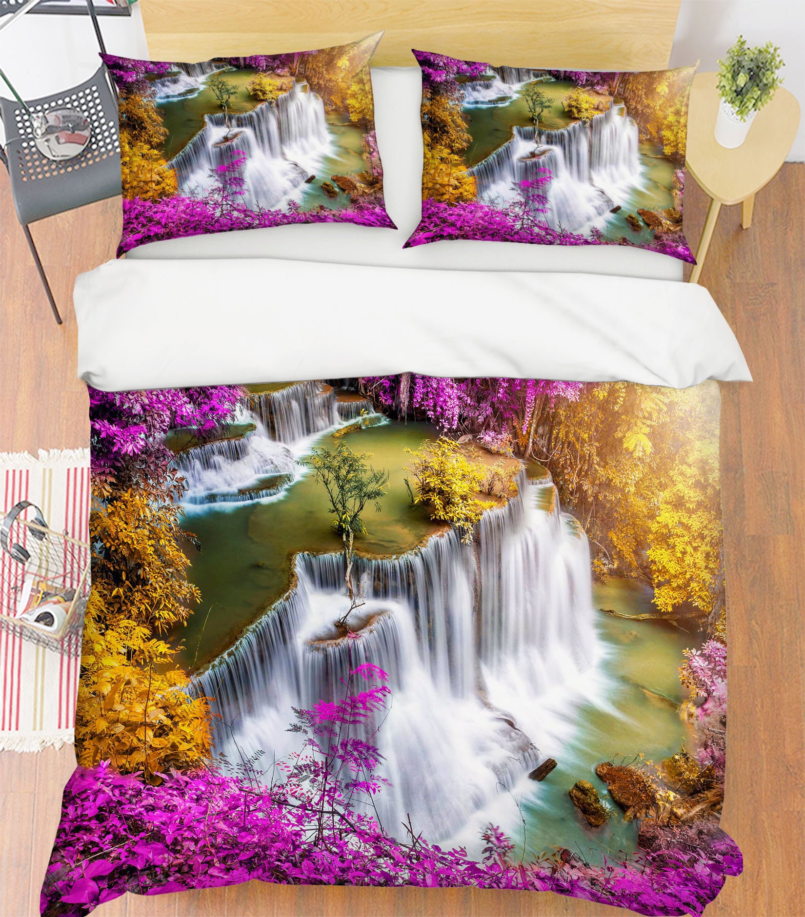 3D Waterfall 59118 Bed Pillowcases Quilt