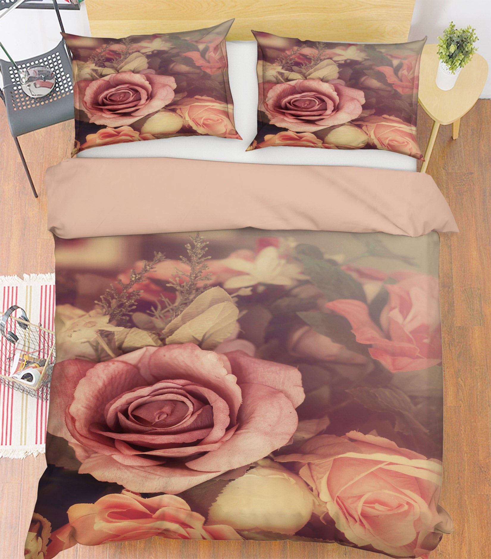 3D Flowers 59154 Bed Pillowcases Quilt