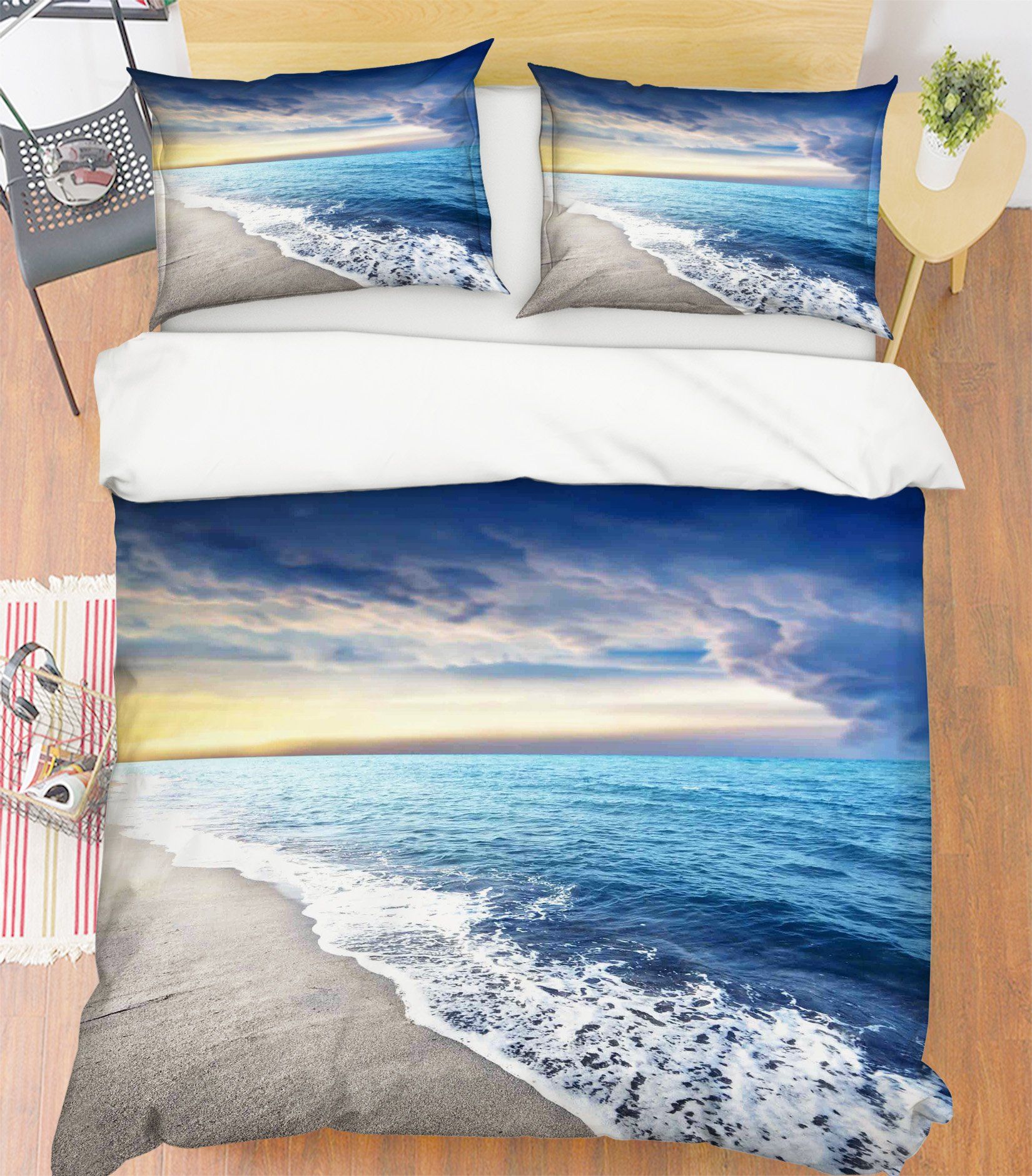 3D Sunset Clouds Sea 166 Bed Pillowcases Quilt Wallpaper AJ Wallpaper 