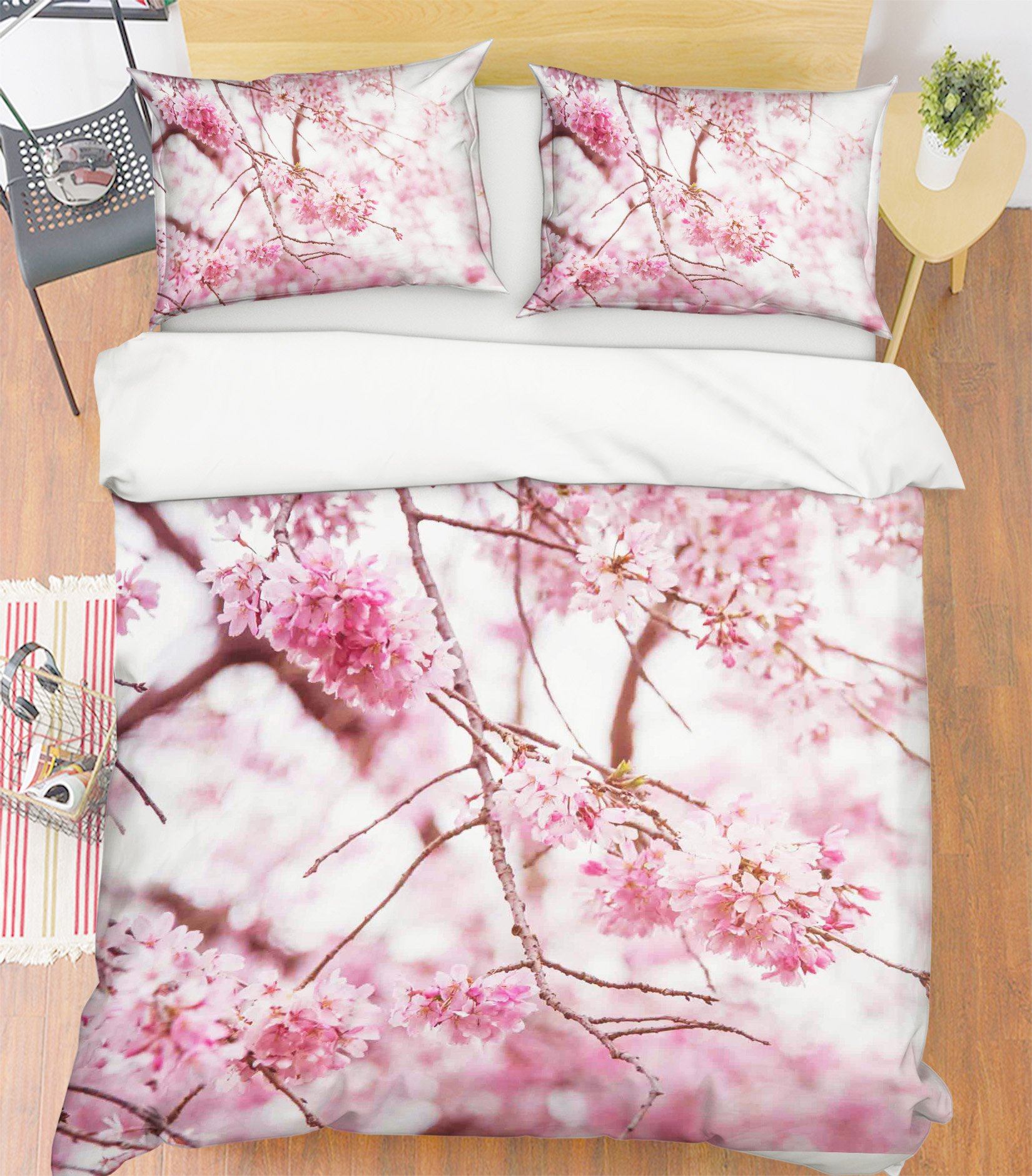 3D Pink Flower 234 Bed Pillowcases Quilt Wallpaper AJ Wallpaper 
