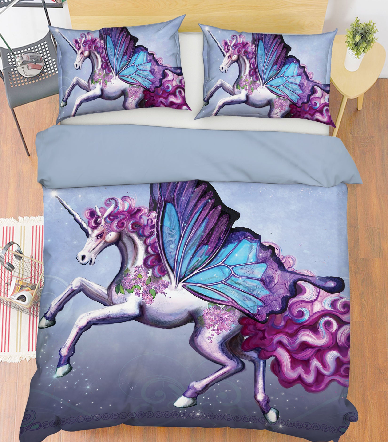 3D Wing Horse 104 Rose Catherine Khan Bedding Bed Pillowcases Quilt