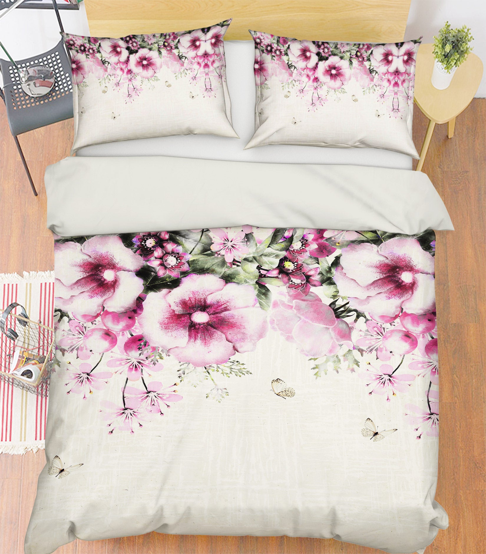 3D Flowers 59086 Bed Pillowcases Quilt