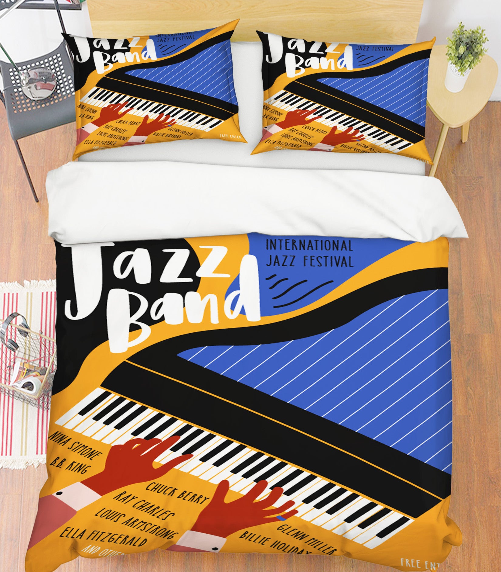 3D Piano 14226 Bed Pillowcases Quilt