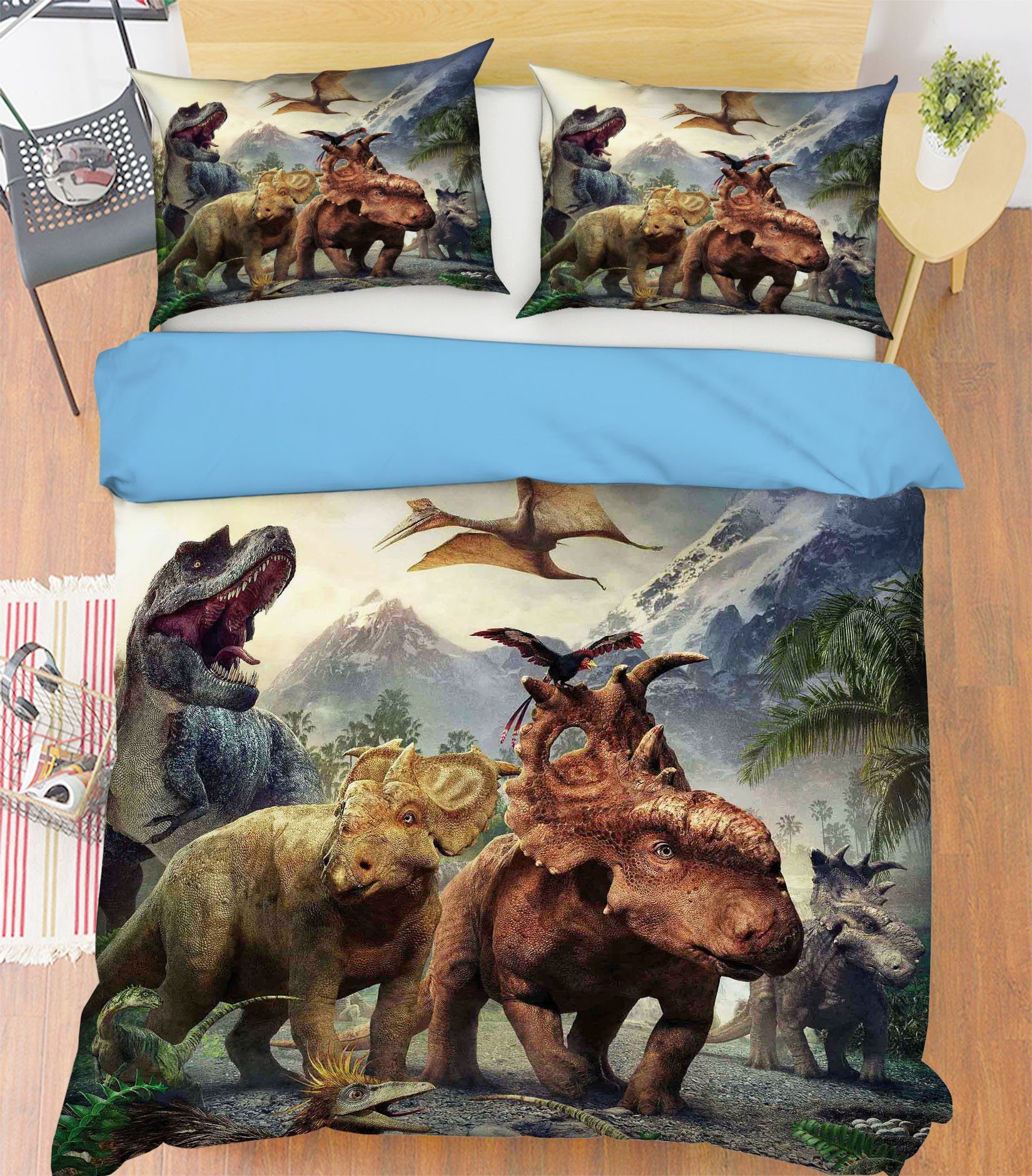 3D Horned Dragon 071 Bed Pillowcases Quilt Wallpaper AJ Wallpaper 