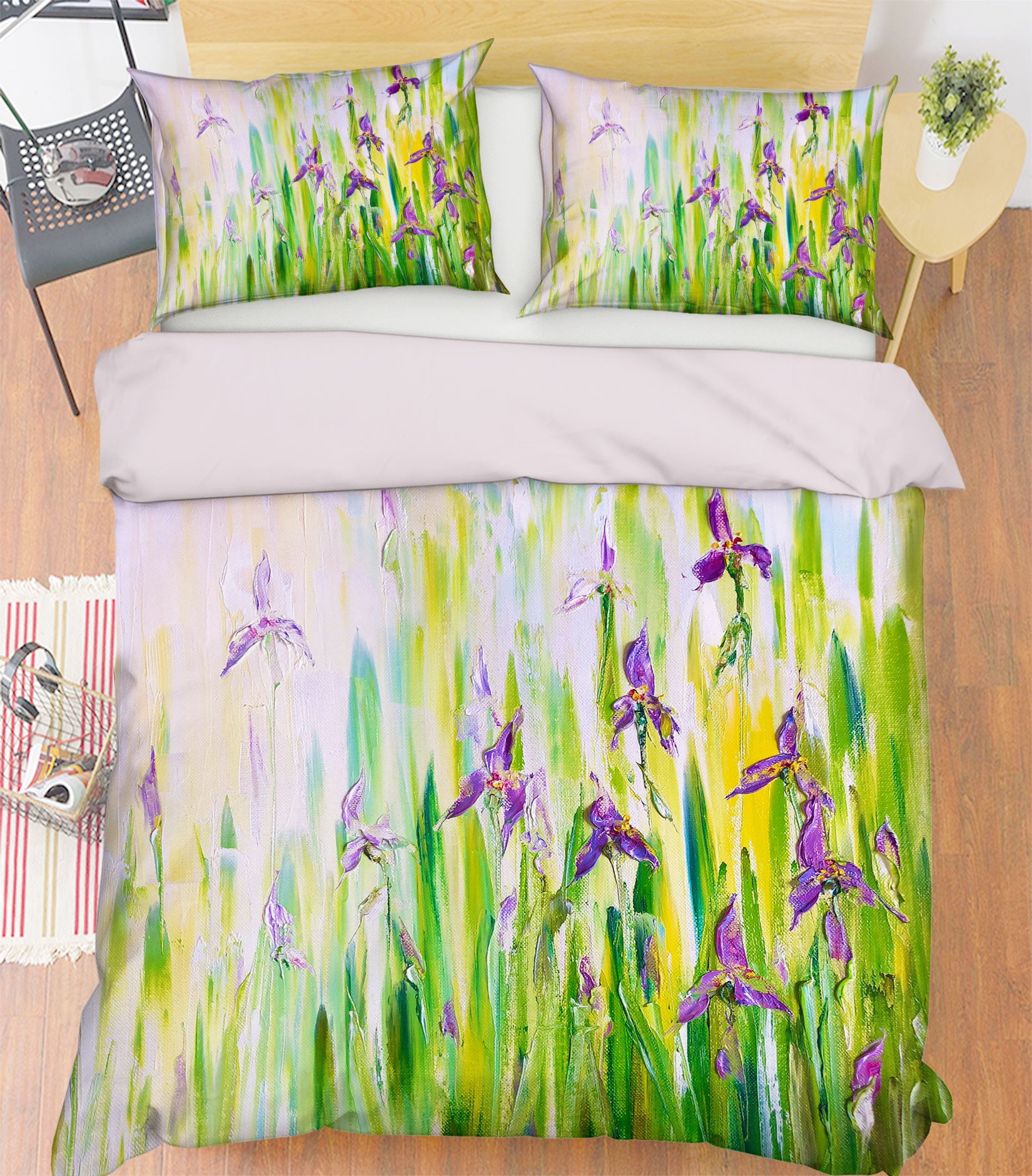 3D Purple Flower 448 Skromova Marina Bedding Bed Pillowcases Quilt