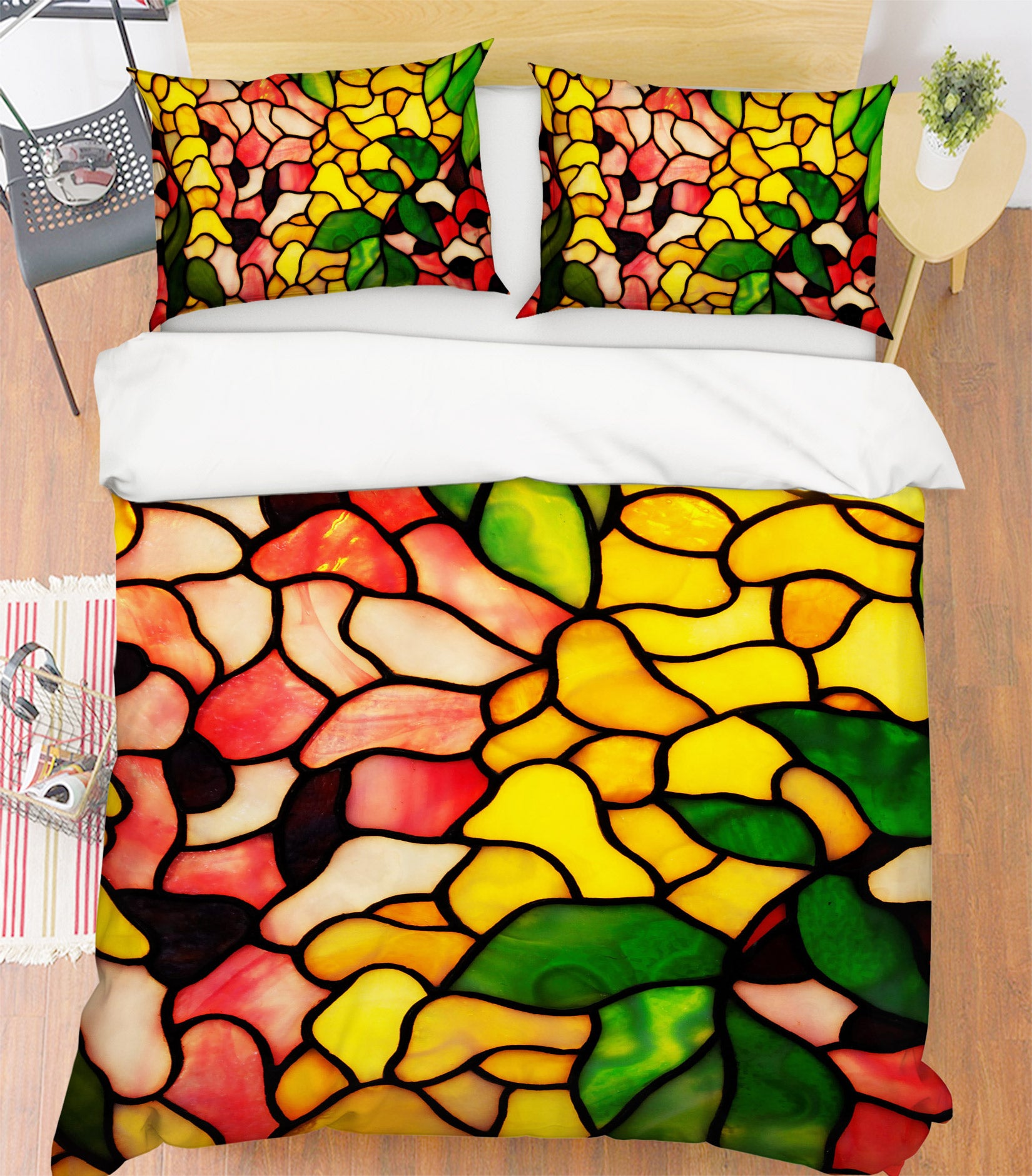3D Color Block 13151 Bed Pillowcases Quilt