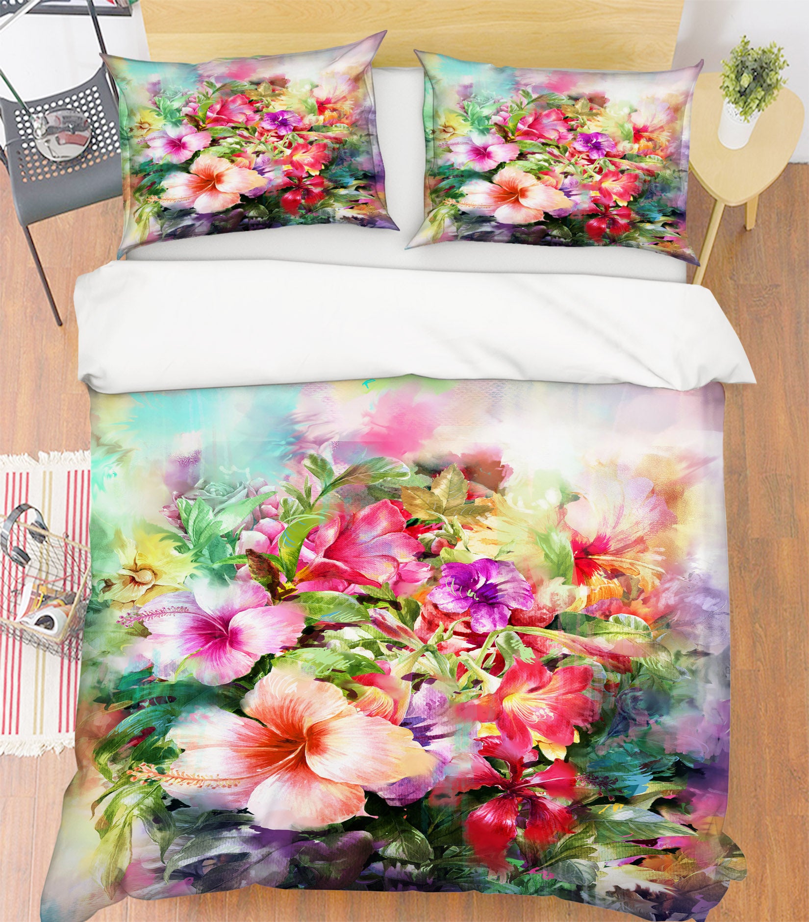 3D Flower 60118 Bed Pillowcases Quilt