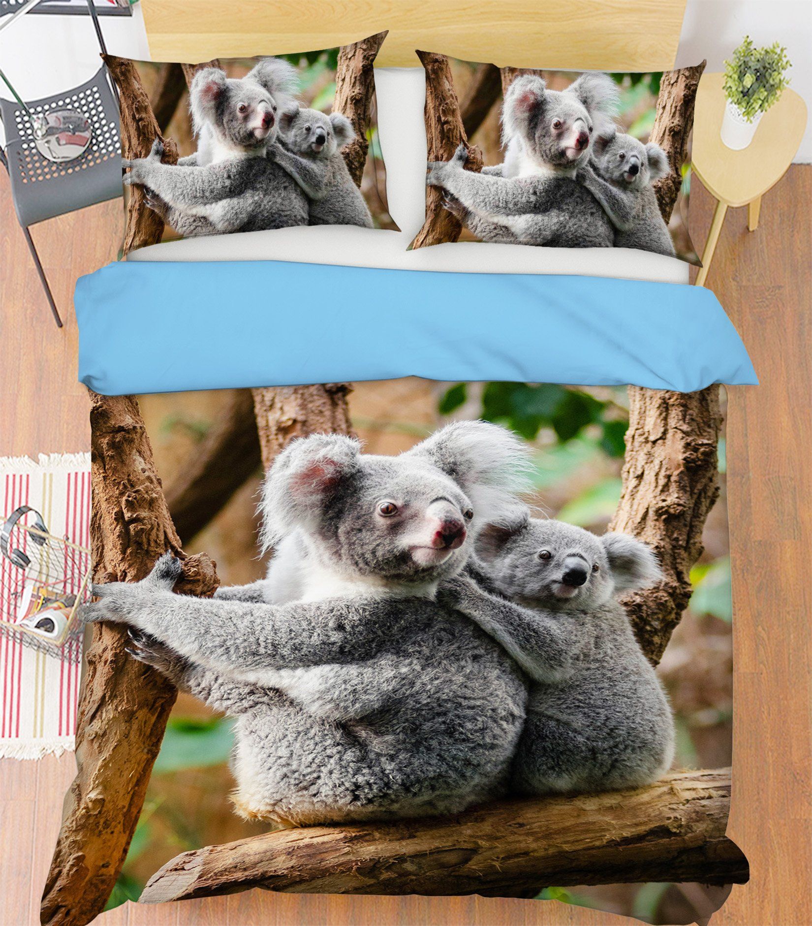 3D Koala 1920 Bed Pillowcases Quilt Quiet Covers AJ Creativity Home 