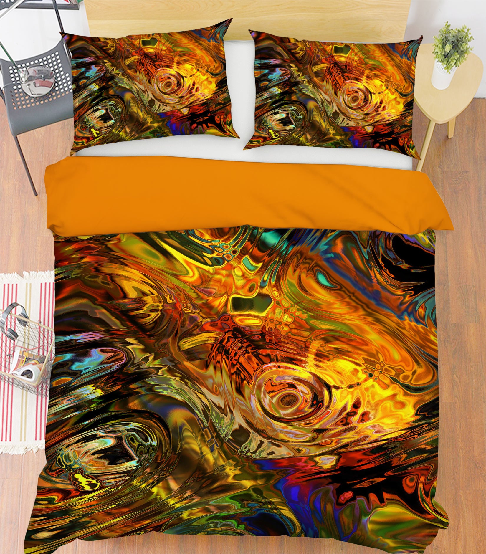 3D Brown Texture 13167 Bed Pillowcases Quilt